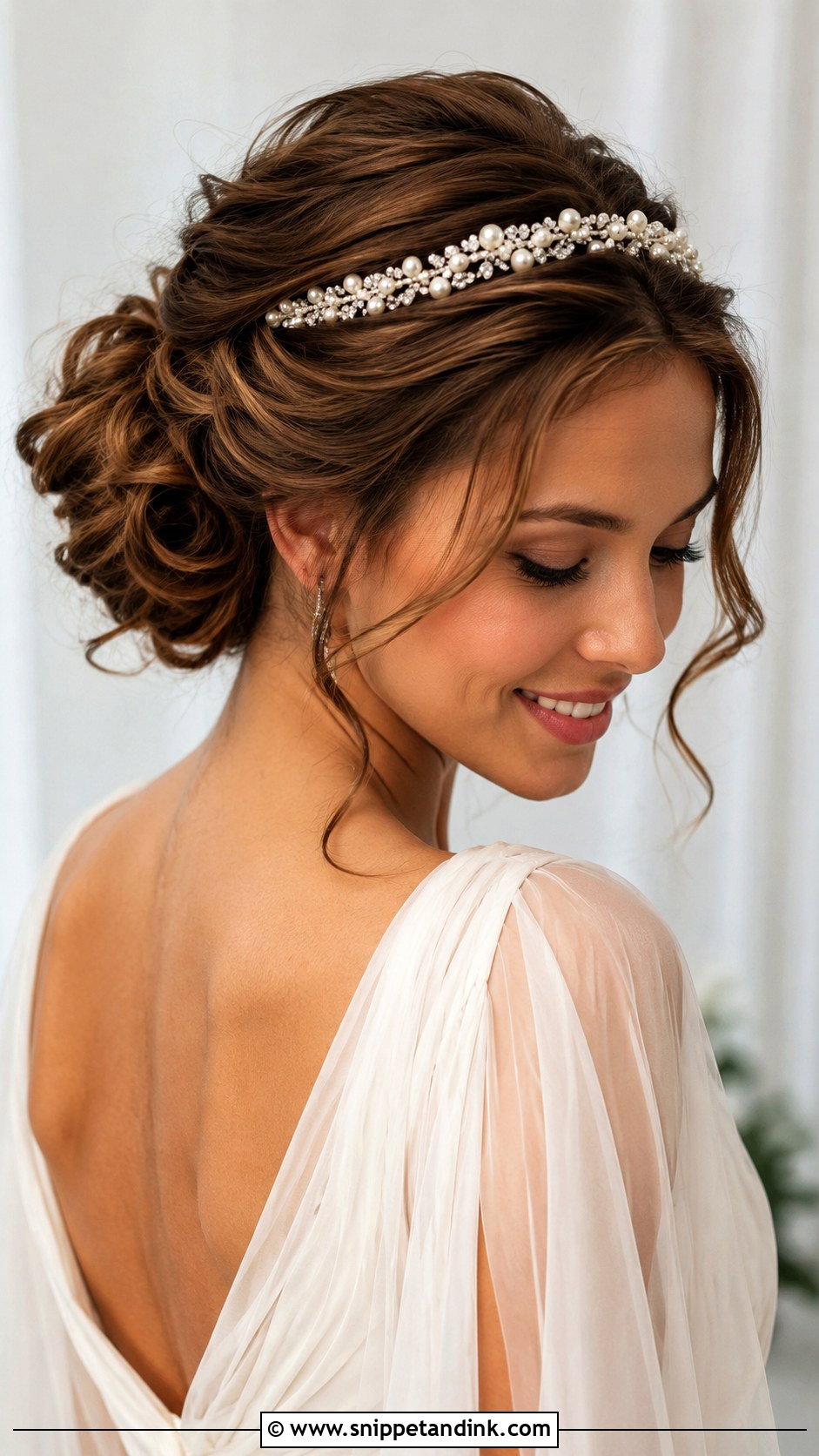 Messy Bun Tiara Hairstyle - Snippet and Ink - 15 Hairstyle for Tiara Ideas