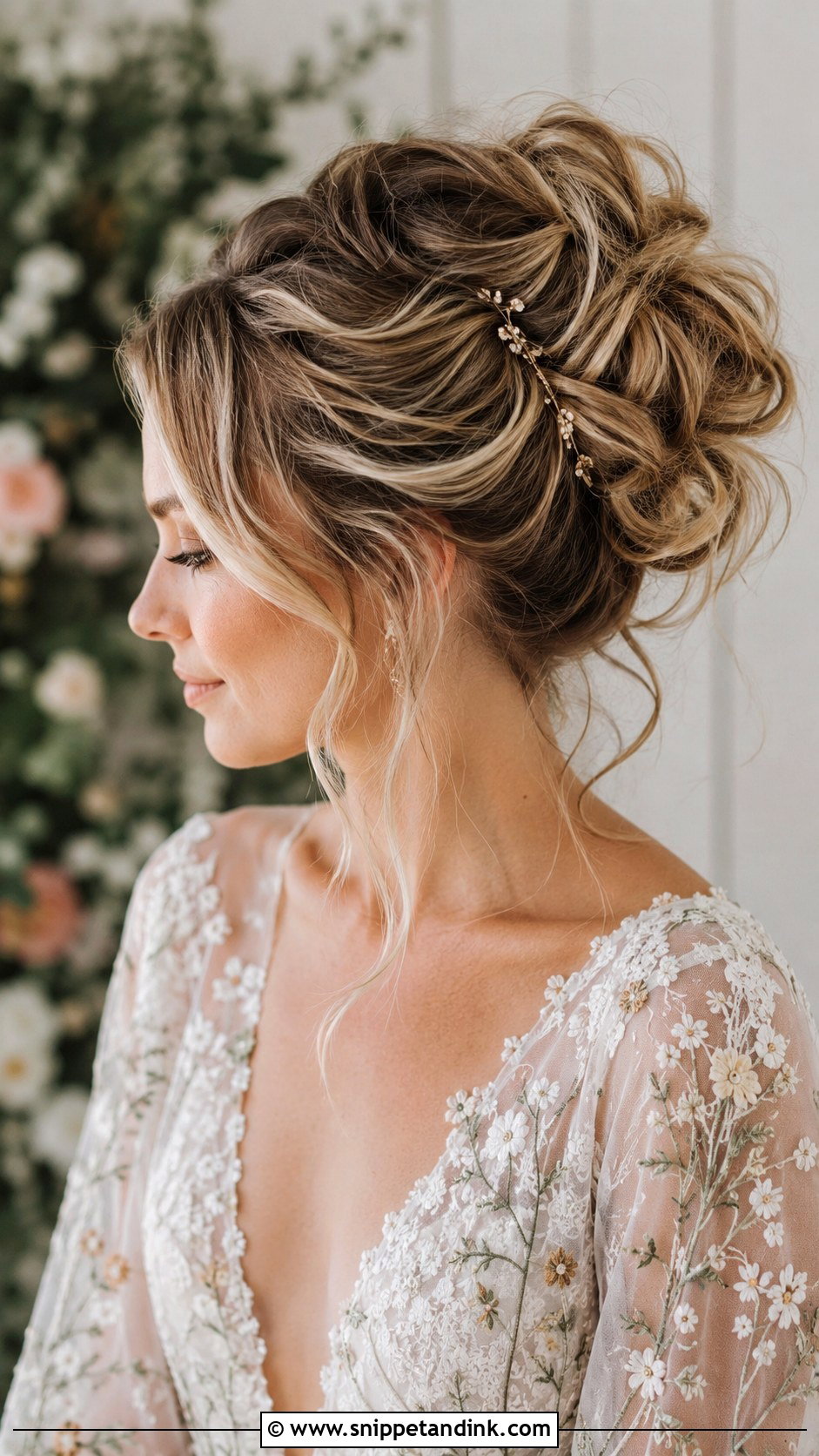 Messy Bun Updo - Snippet and Ink - 30 Wedding Updo Hairstyles