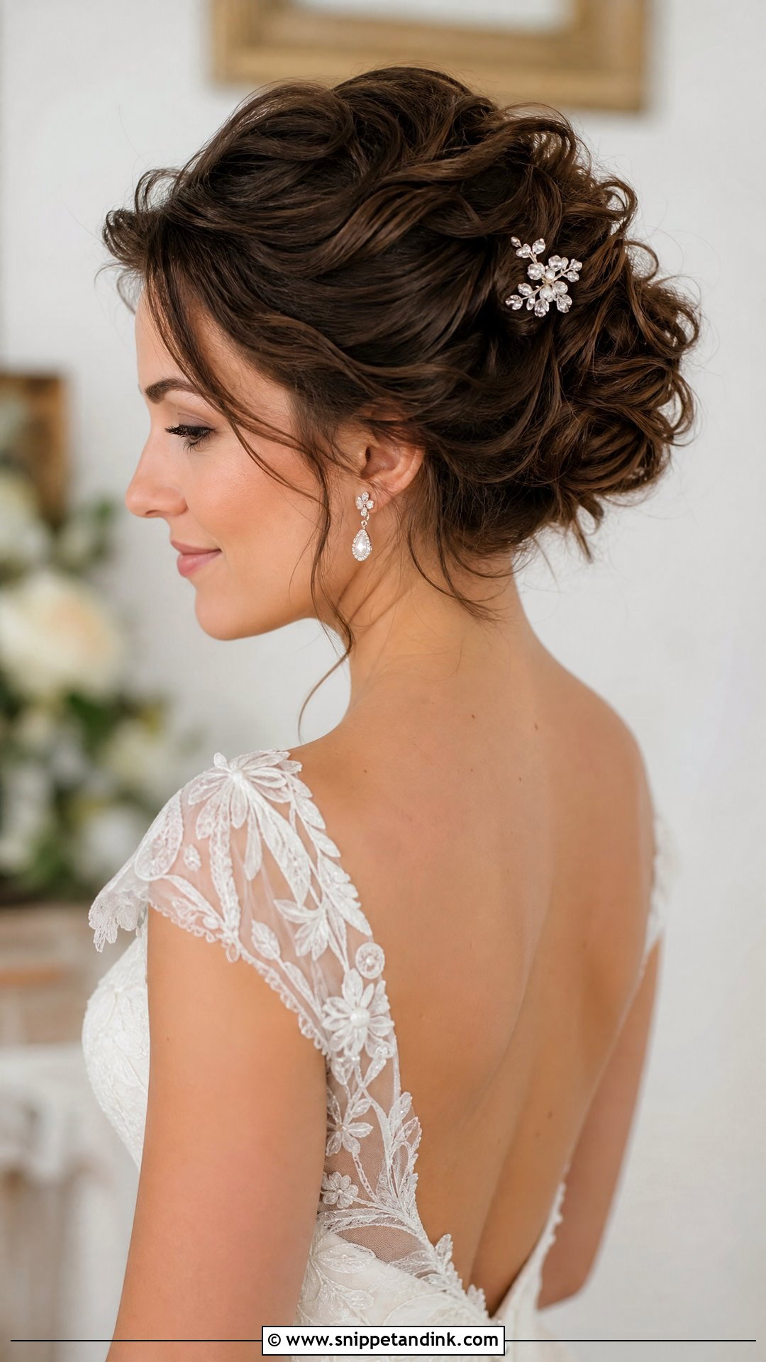 Messy Bun Updo For Short Hair Wedding - Snippet and Ink - 15 Easy Updos for Short Hair Wedding