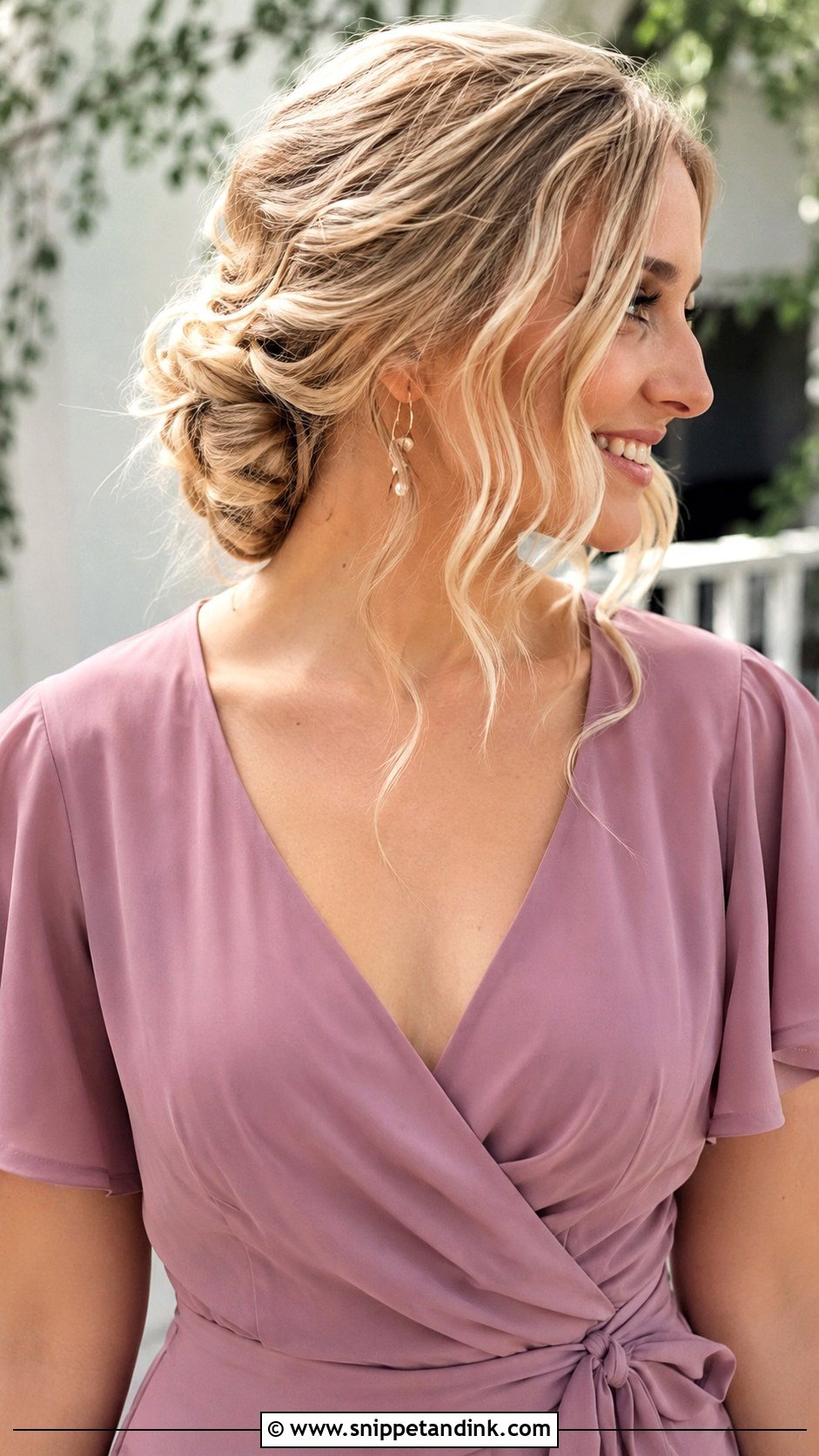 Messy Bun Wedding Guest Hair For Long Hair - Snippet and Ink - 15 Long Hairstyle Wedding Guest Ideas