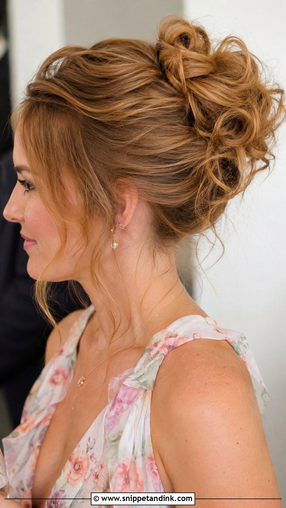 Messy Bun Wedding Guest Updo - Snippet and Ink - 15 Long Hair Updo for Wedding Guest Ideas