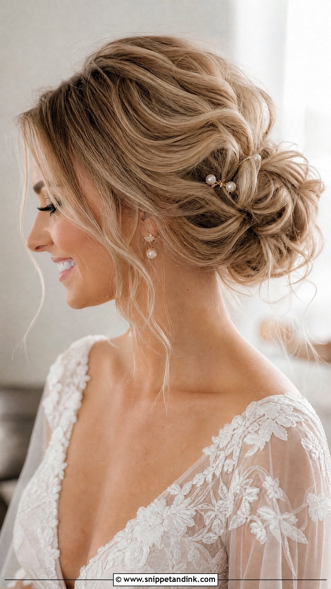 Messy Bun Wedding Hair - Snippet and Ink - 15 Elegant Wedding Hair Styles
