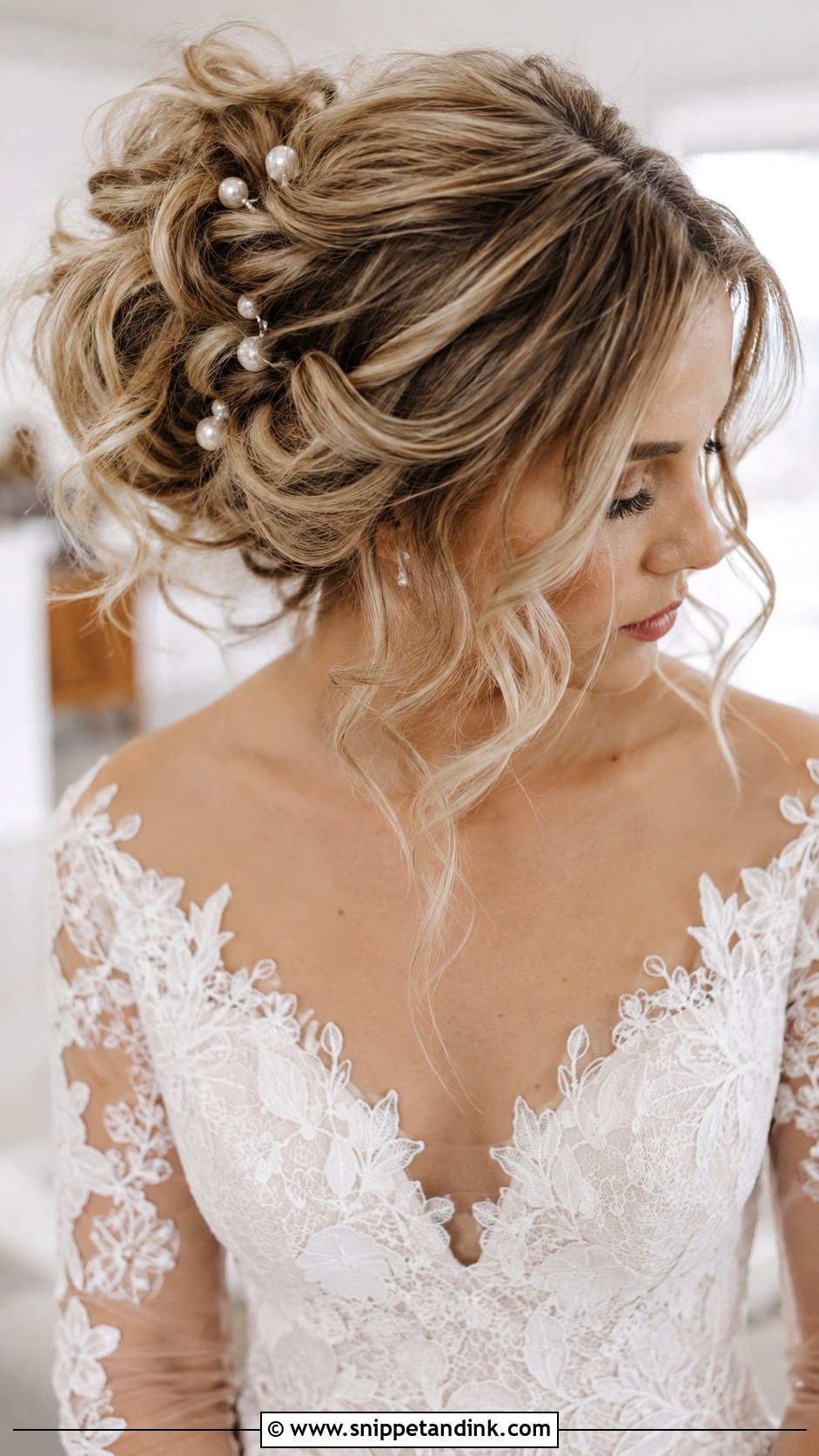 Messy Bun Wedding Hair - Snippet and Ink - 15 Hair Buns for Wedding