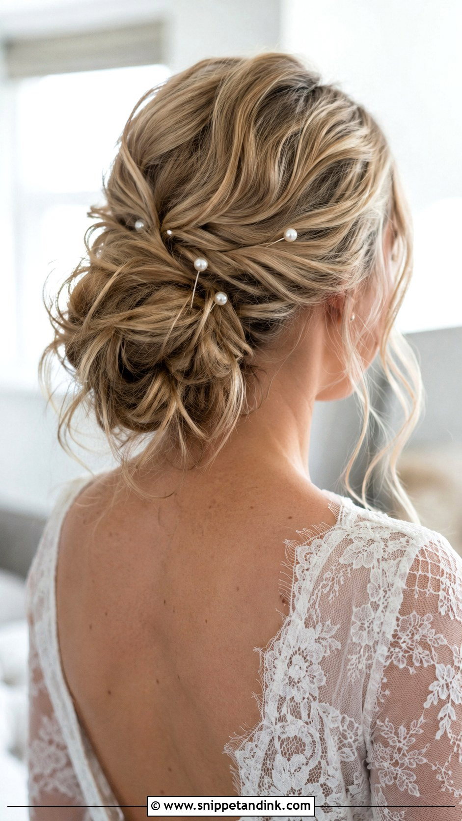 Messy Bun Wedding Hair - Snippet and Ink - 15 Wedding Hairstyles for Long Thick Hair