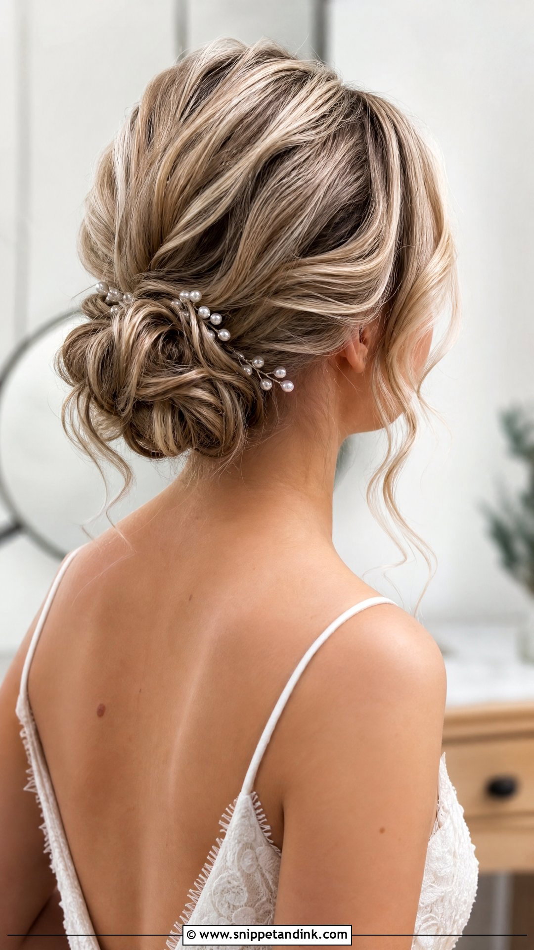 Messy Bun Wedding Hair For Shoulder Length Hair - Snippet and Ink - 20 Simple Wedding Hairstyles for Short Hair Shoulder Length
