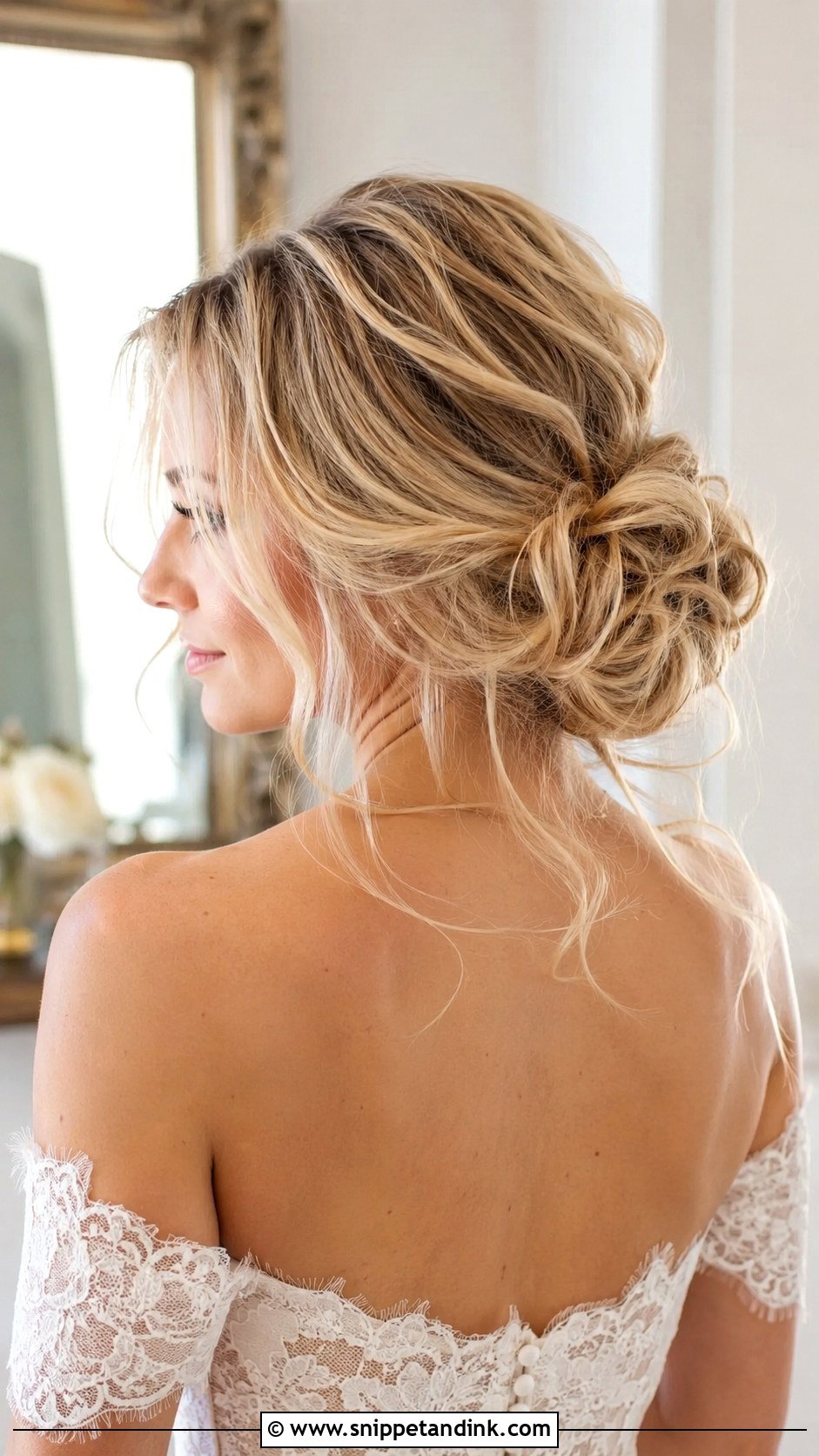 Messy Bun Wedding Hairstyle - Snippet and Ink - 20 Beautiful Hairstyles for Wedding