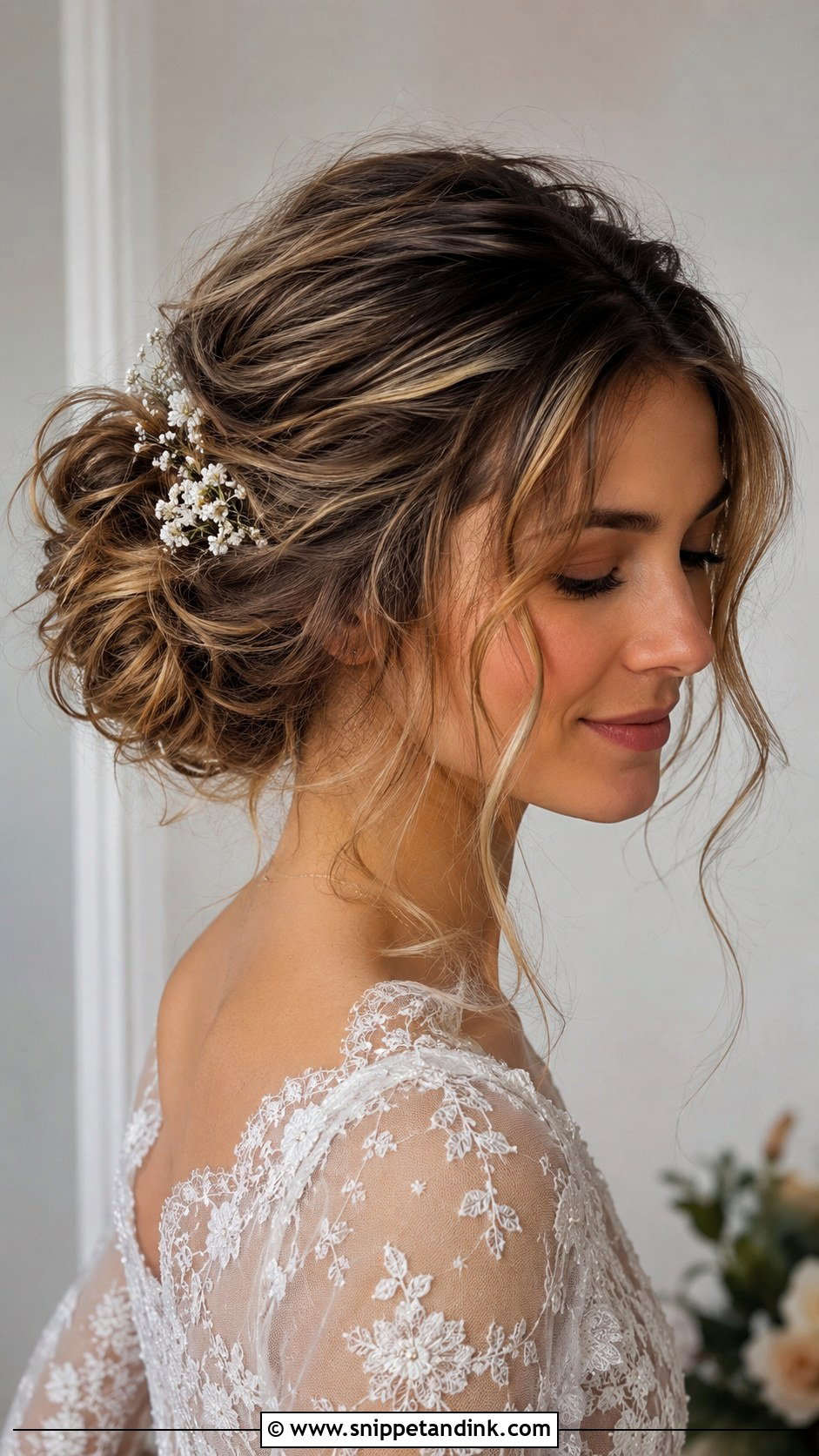 Messy Bun Wedding Hairstyle - Snippet and Ink - 20 Beautiful Wedding Hairstyles