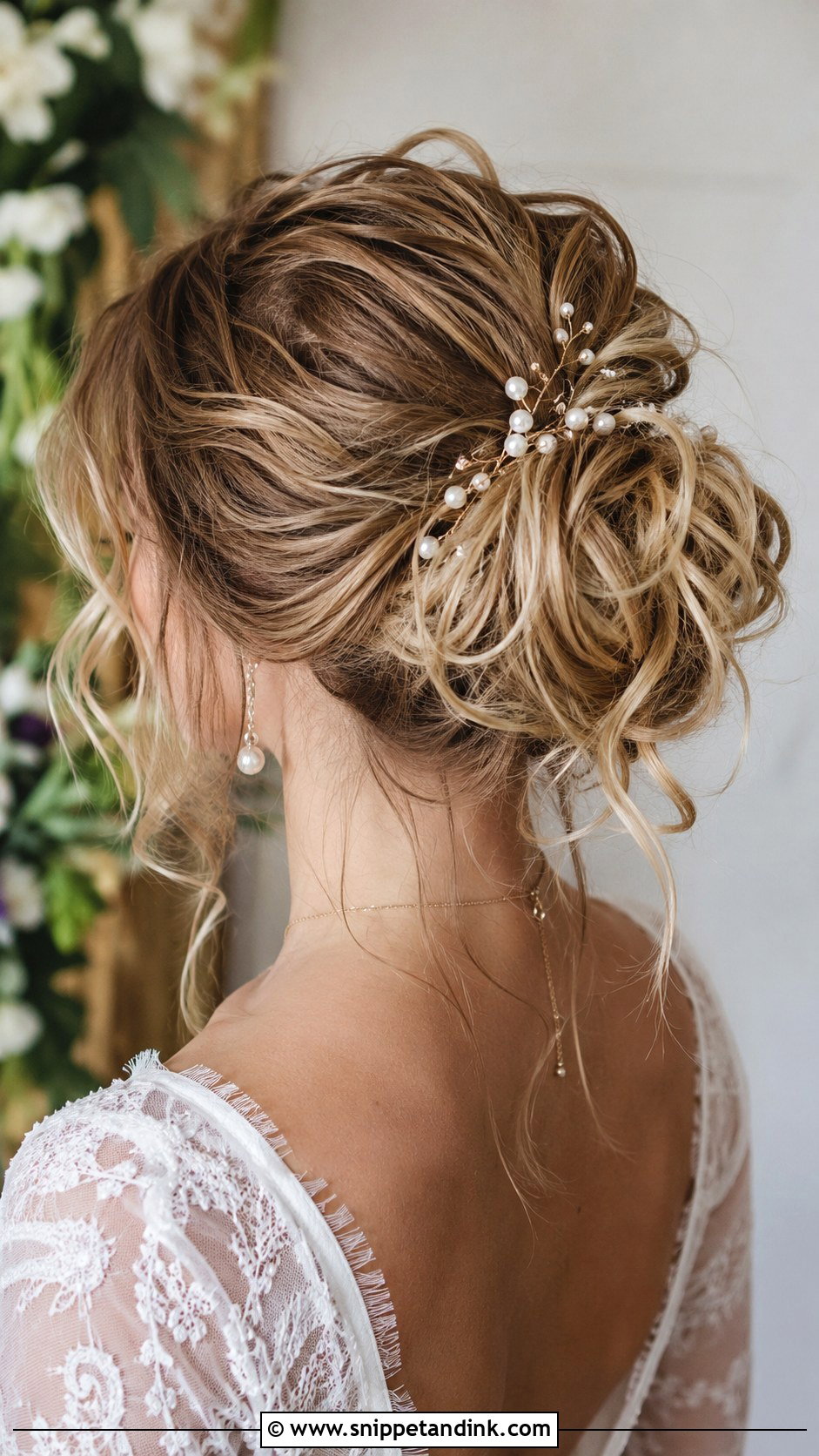 Messy Bun Wedding Hairstyle - Snippet and Ink - 25 Elegant Wedding Hairstyles for Long Hair
