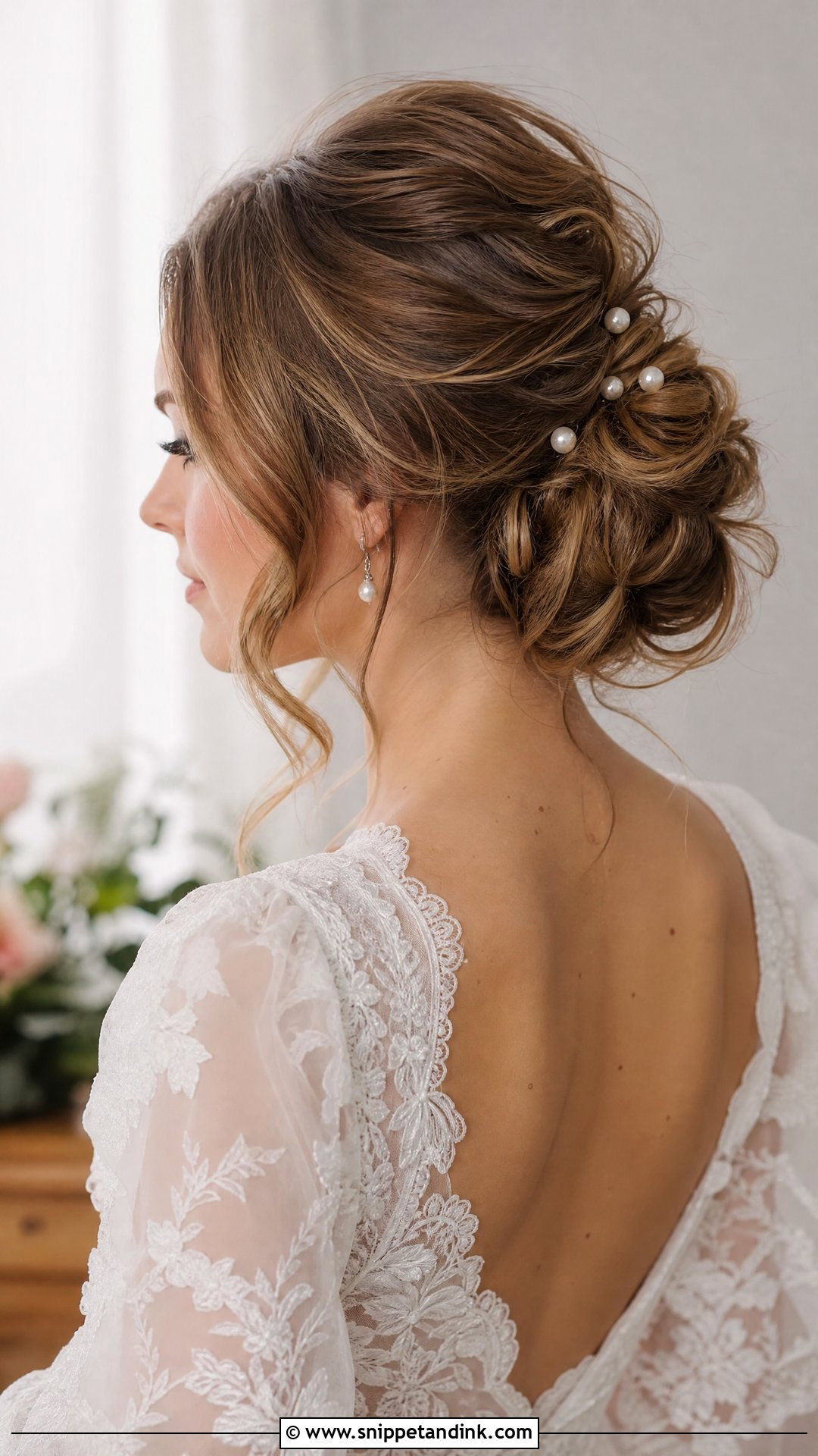 Messy Bun Wedding Hairstyle - Snippet and Ink - 15 Cute Simple Wedding Hairstyles