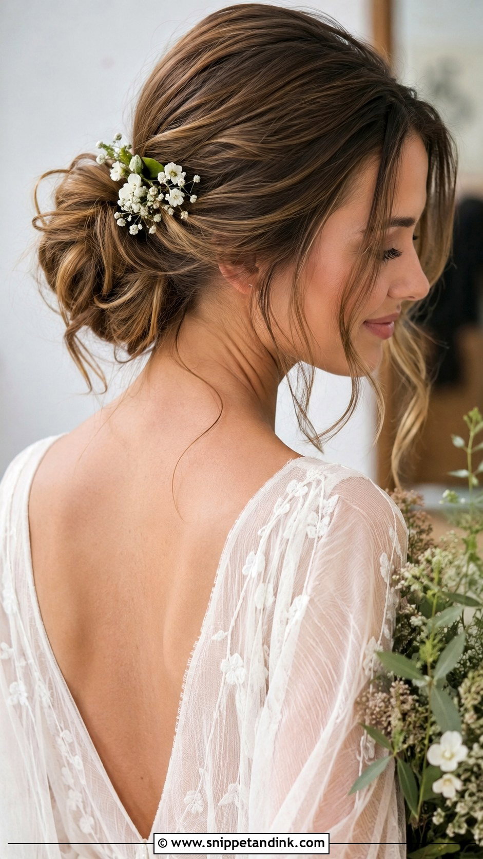 Messy Bun Wedding Hairstyle - Snippet and Ink - 25 Hairstyle Ideas for Wedding