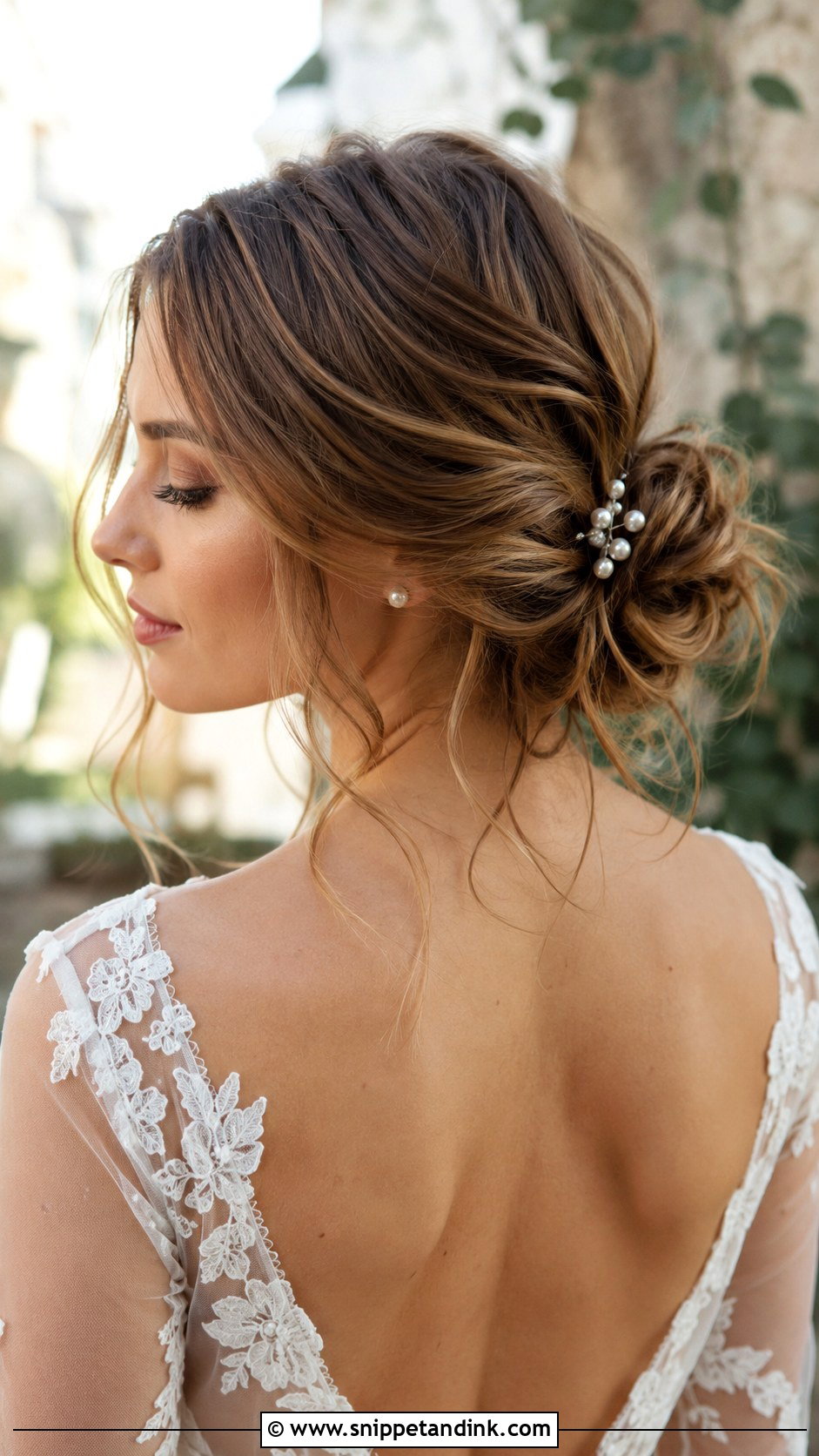 Messy Bun Wedding Hairstyle - Snippet and Ink - 25 Romantic Bridal Hair Ideas