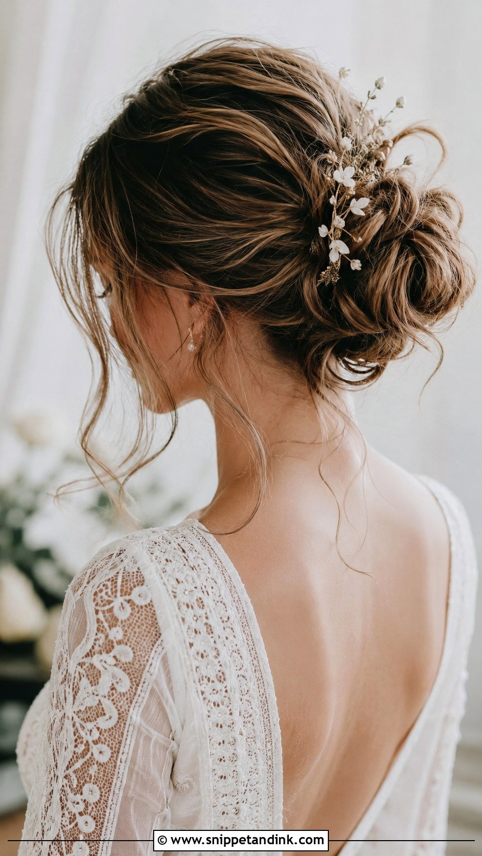 Messy Bun Wedding Hairstyle - Snippet and Ink - 25 Simple Hairstyle for Wedding Ideas