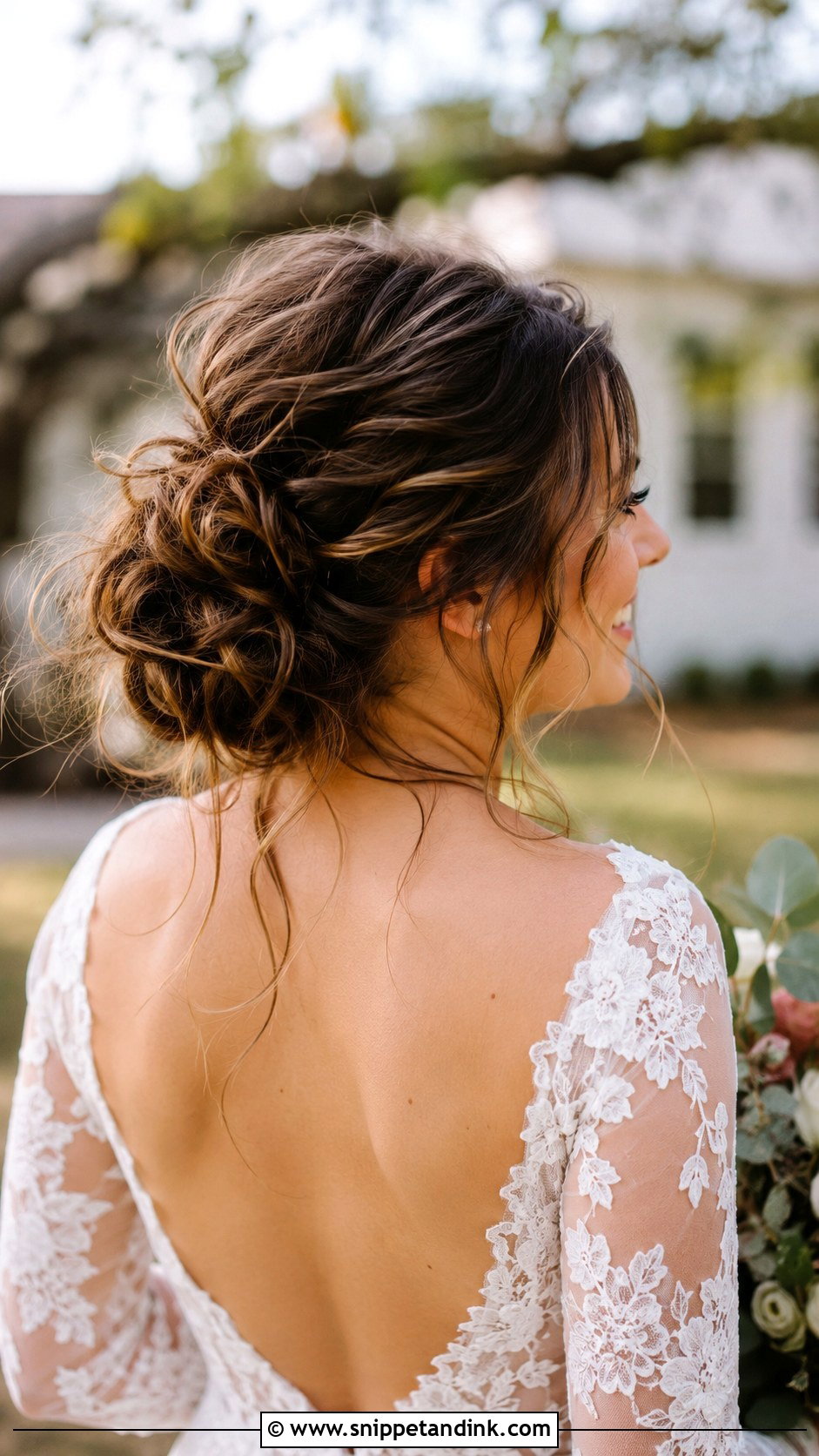 Messy Bun Wedding Hairstyle - Snippet and Ink - 30 Bridal Hairstyles for Long Hair
