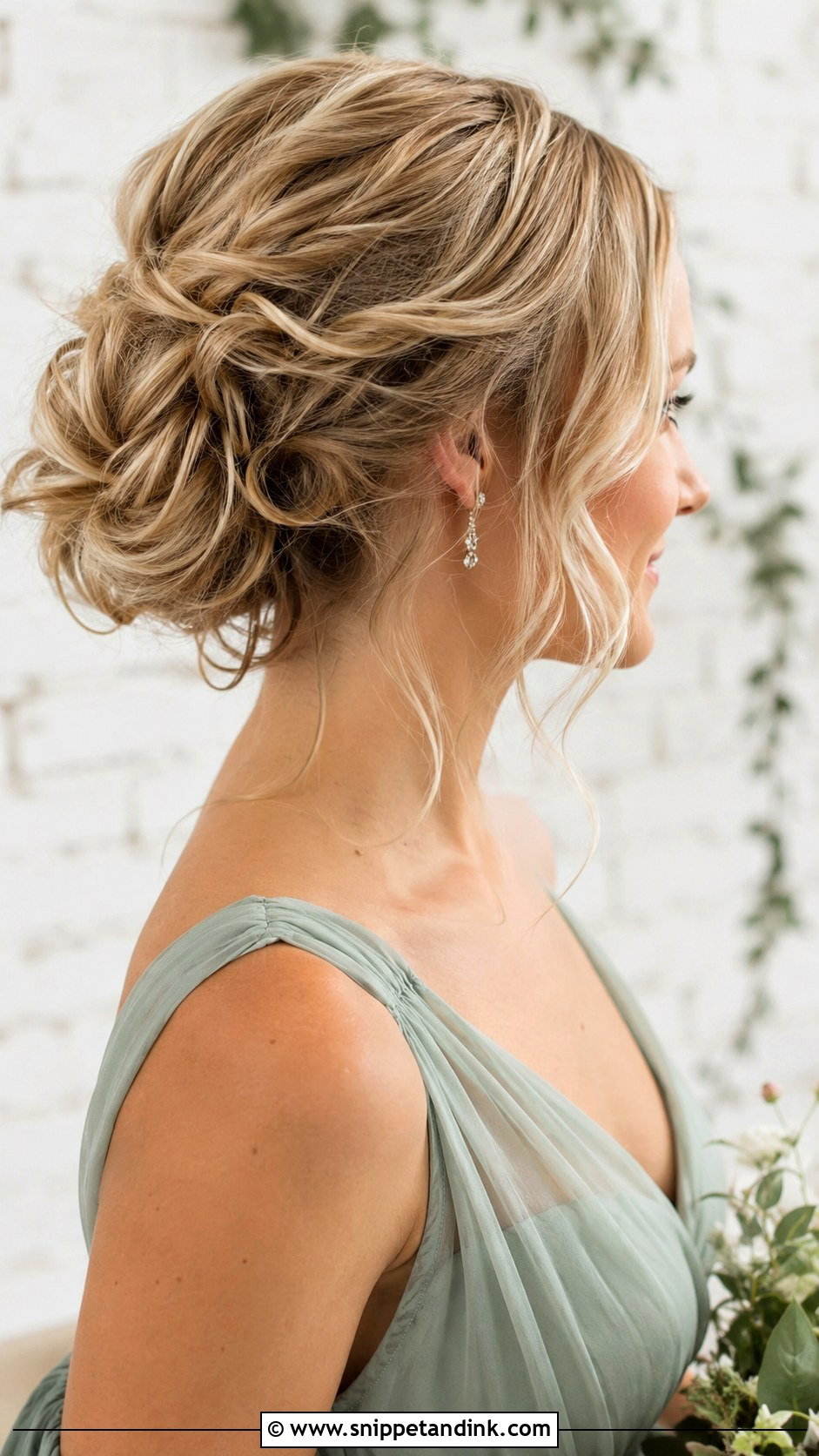 Messy Bun Wedding Hairstyle - Snippet and Ink - 30 Wedding Hairstyles for Bridesmaids