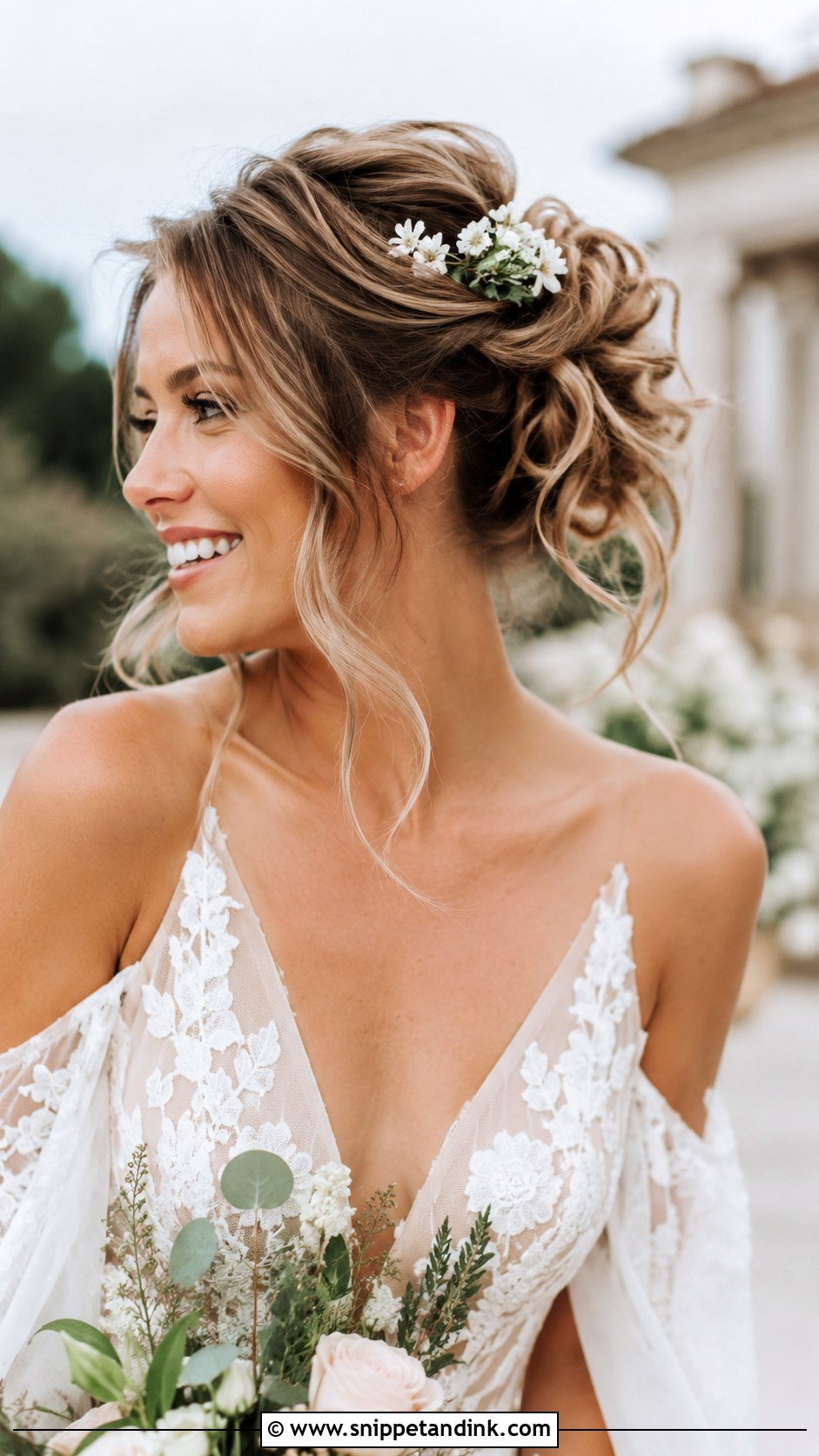Messy Bun Wedding Hairstyle - Snippet and Ink - 35 Wedding Hairstyle Ideas