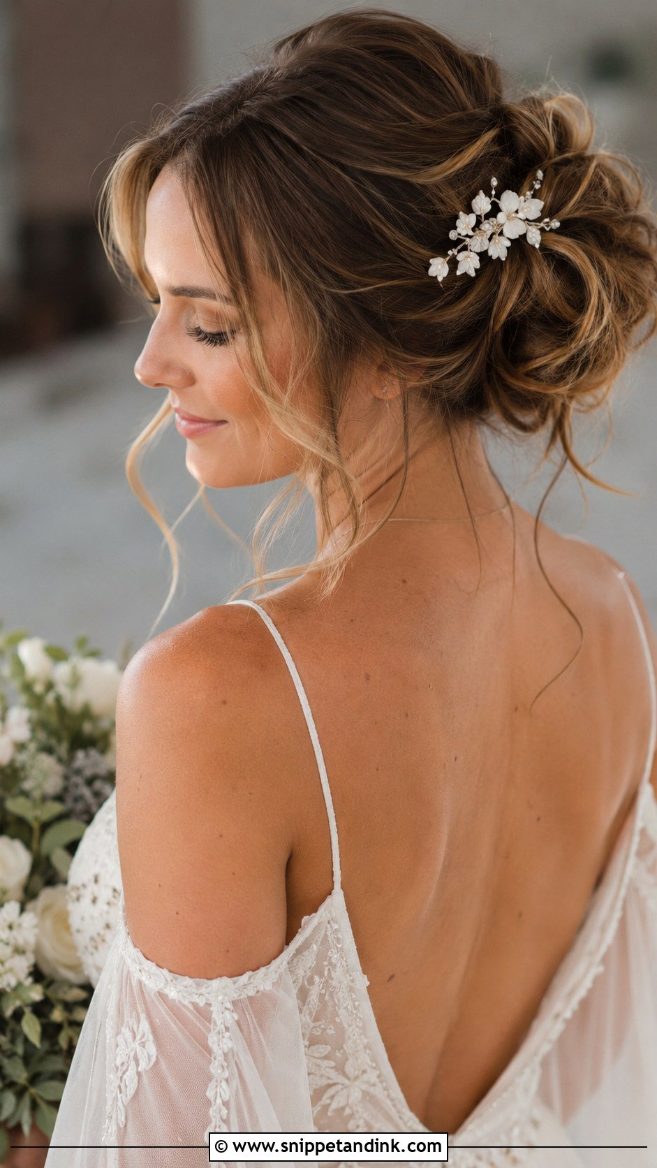 Messy Bun Wedding Hairstyle - Snippet and Ink - 35 Wedding Hairstyles