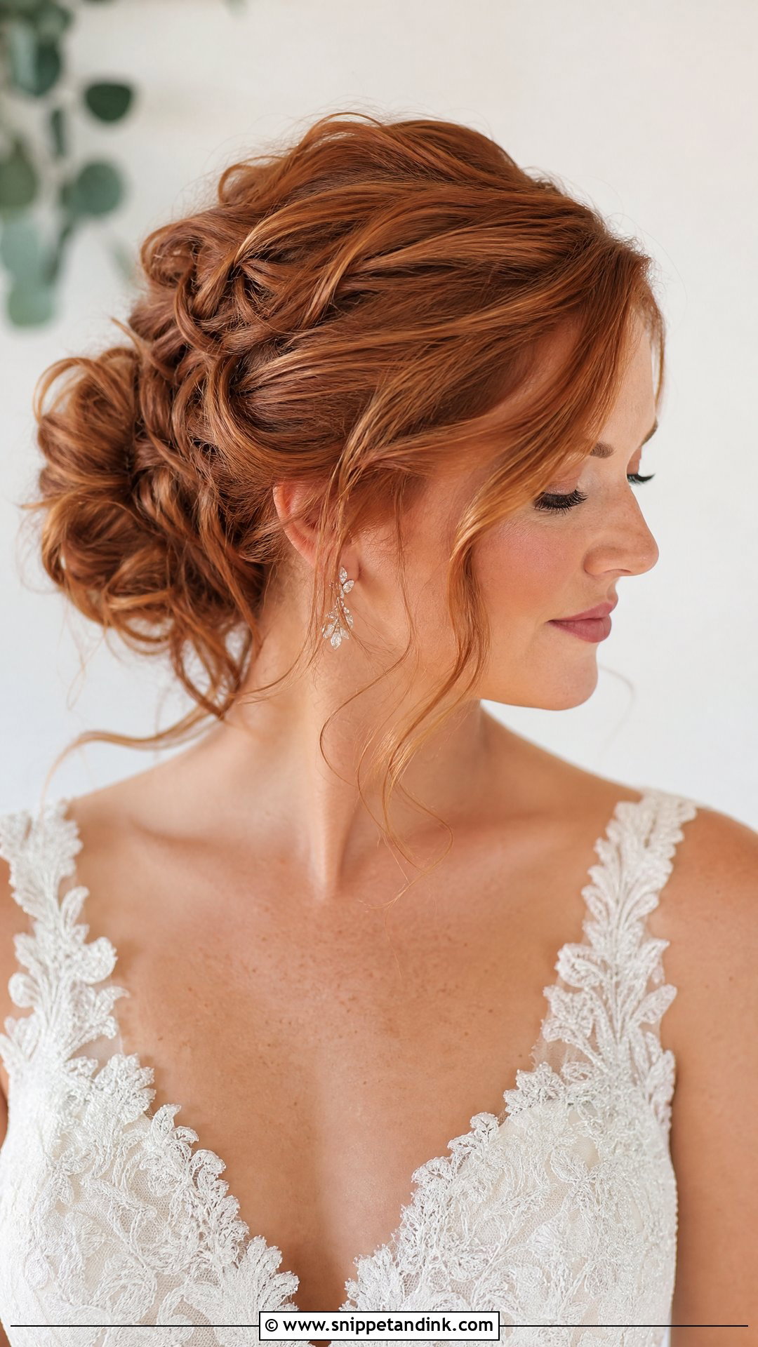 Messy Bun Wedding Hairstyle For Thick Hair - Snippet and Ink - 20 Thick Hair Wedding Styles