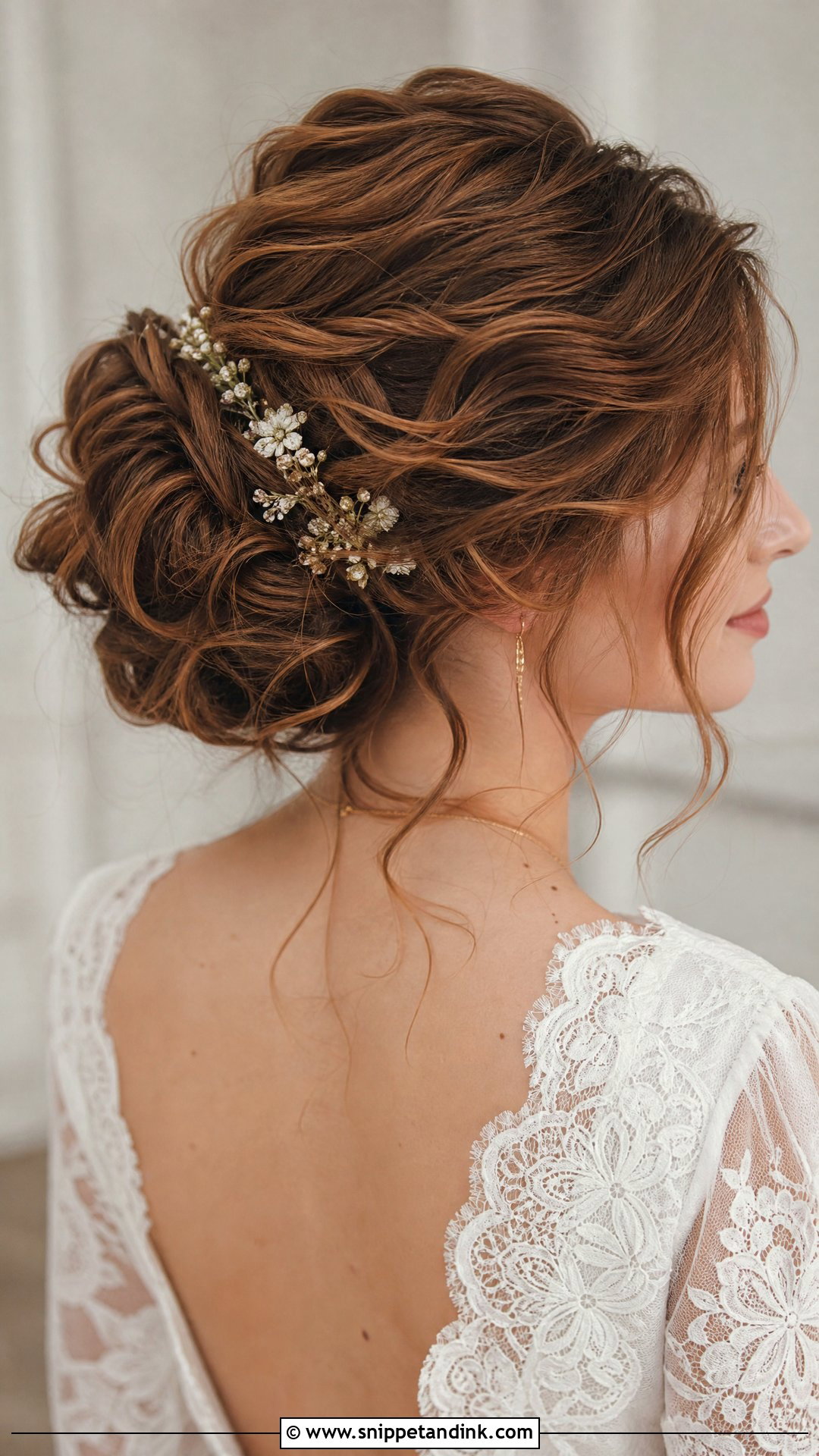 Messy Bun Wedding Hairstyle - Snippet and Ink - 15 All Up Wedding Hairstyles