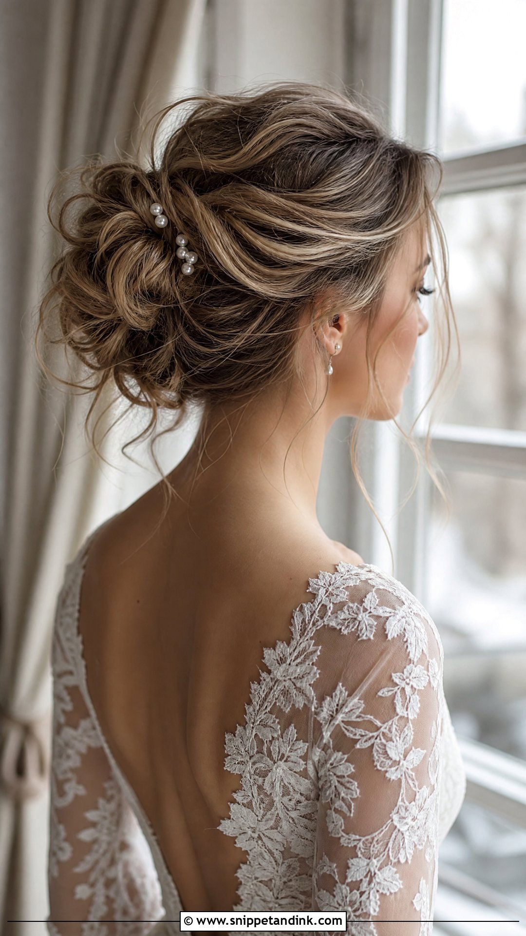 Messy Bun Wedding Updo - Snippet and Ink - 20 Romantic Wedding Hair Updo Ideas