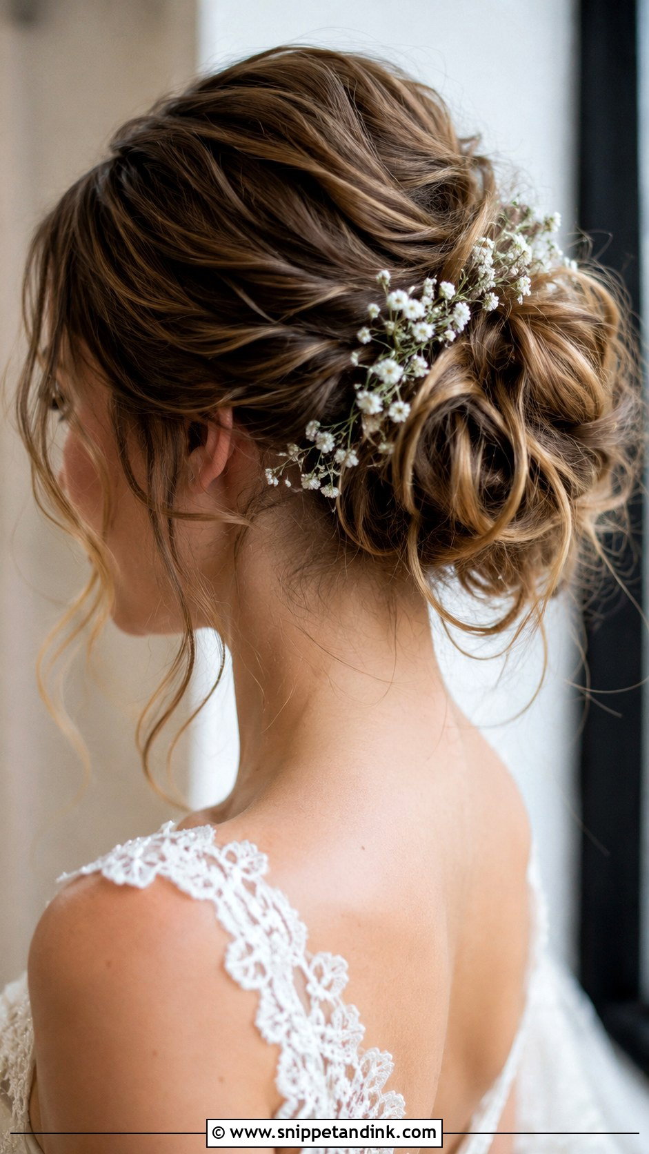 Messy Bun Wedding Updo - Snippet and Ink - 20 Easy Wedding Updos for Medium Hair