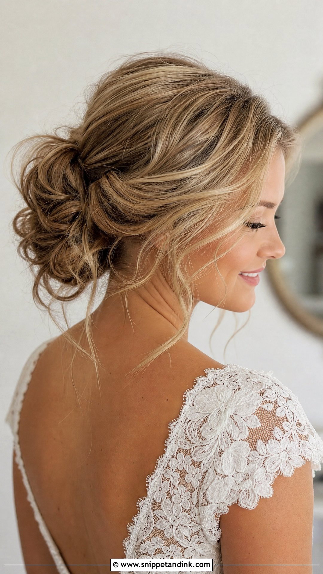 Messy Bun Wedding Updo For Long Hair - Snippet and Ink - 20 Up Hairstyles for Long Hair Wedding
