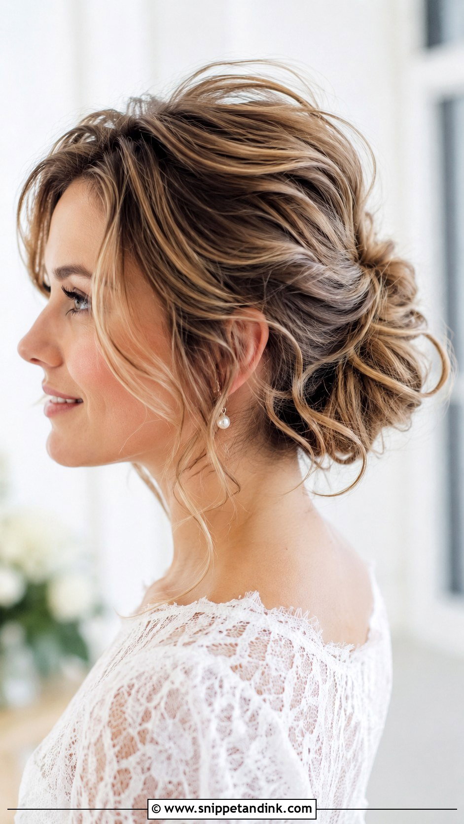Messy Bun Wedding Updo For Short Hair - Snippet and Ink - 15 Simple Wedding Updos for Short Hair