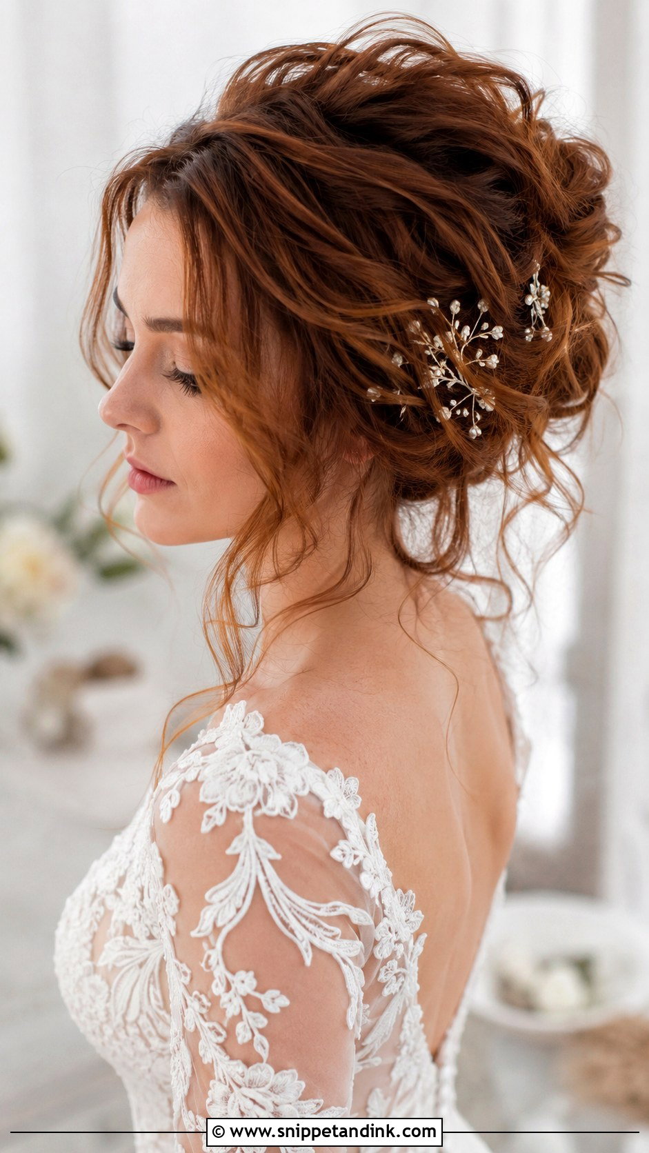 Messy Bun Wedding Updo For Thick Hair - Snippet and Ink - 15 Thick Hair Updo Wedding Ideas