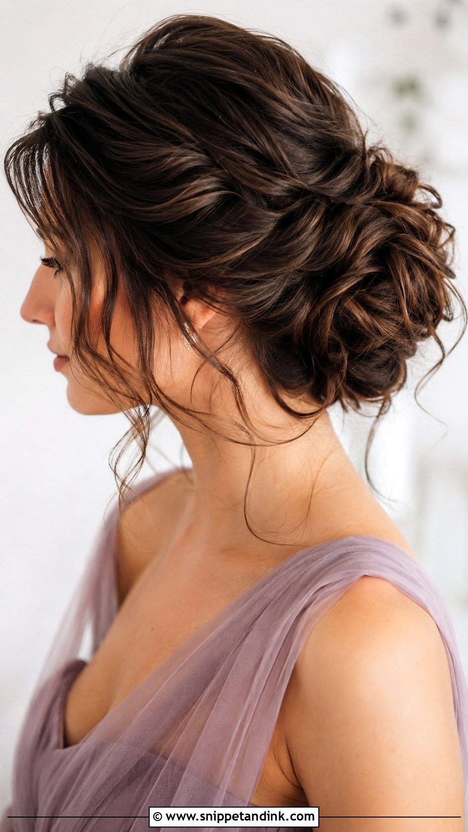 Messy Bun Wedding Updo for Long Hair - Snippet and Ink - 20 Wedding Updos for Long Hair Bridesmaid