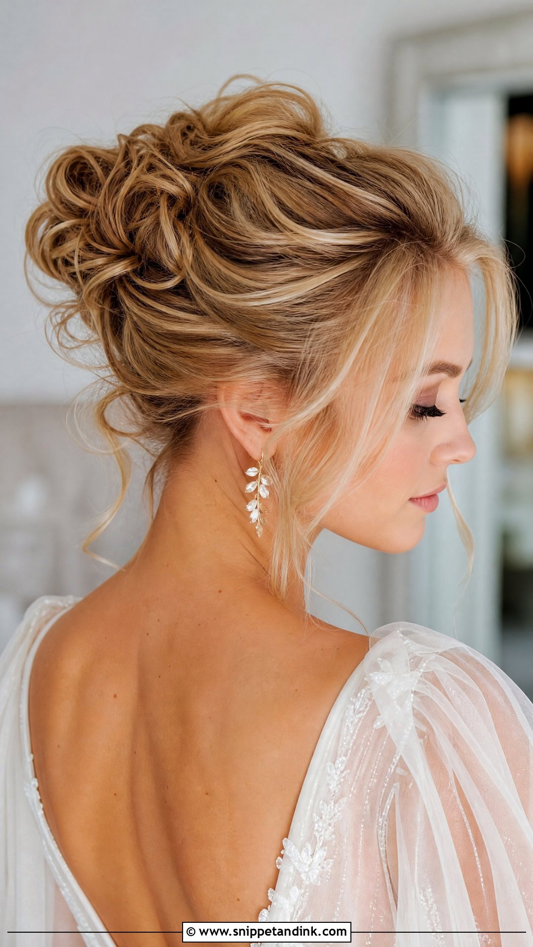 Messy Bun Wedding Updo - Snippet and Ink - 15 Classy Wedding Hair Updo Ideas