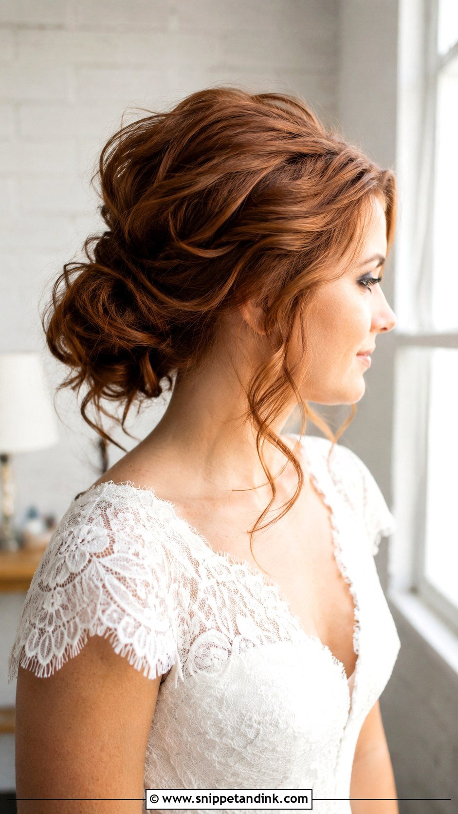 Messy Bun Wedding Upstyle - Snippet and Ink - 15 Wedding Upstyles Medium Length Ideas