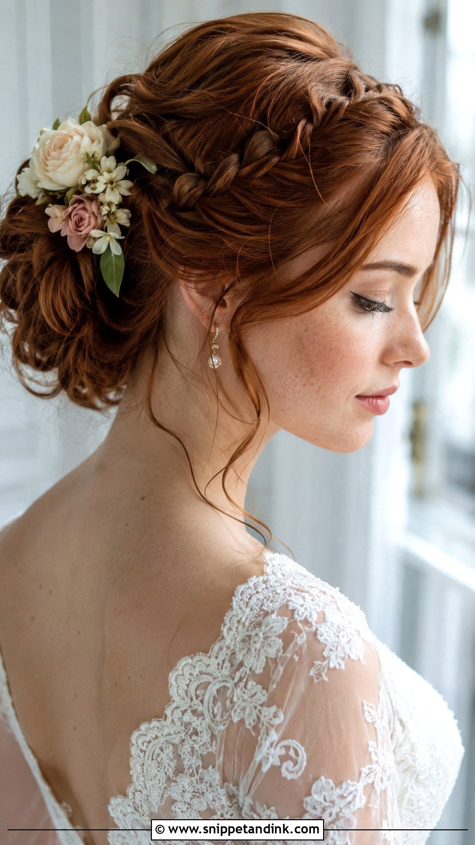Messy Bun With Braid Bridal Hair - Snippet and Ink - 20 Messy Bridal Hair Ideas