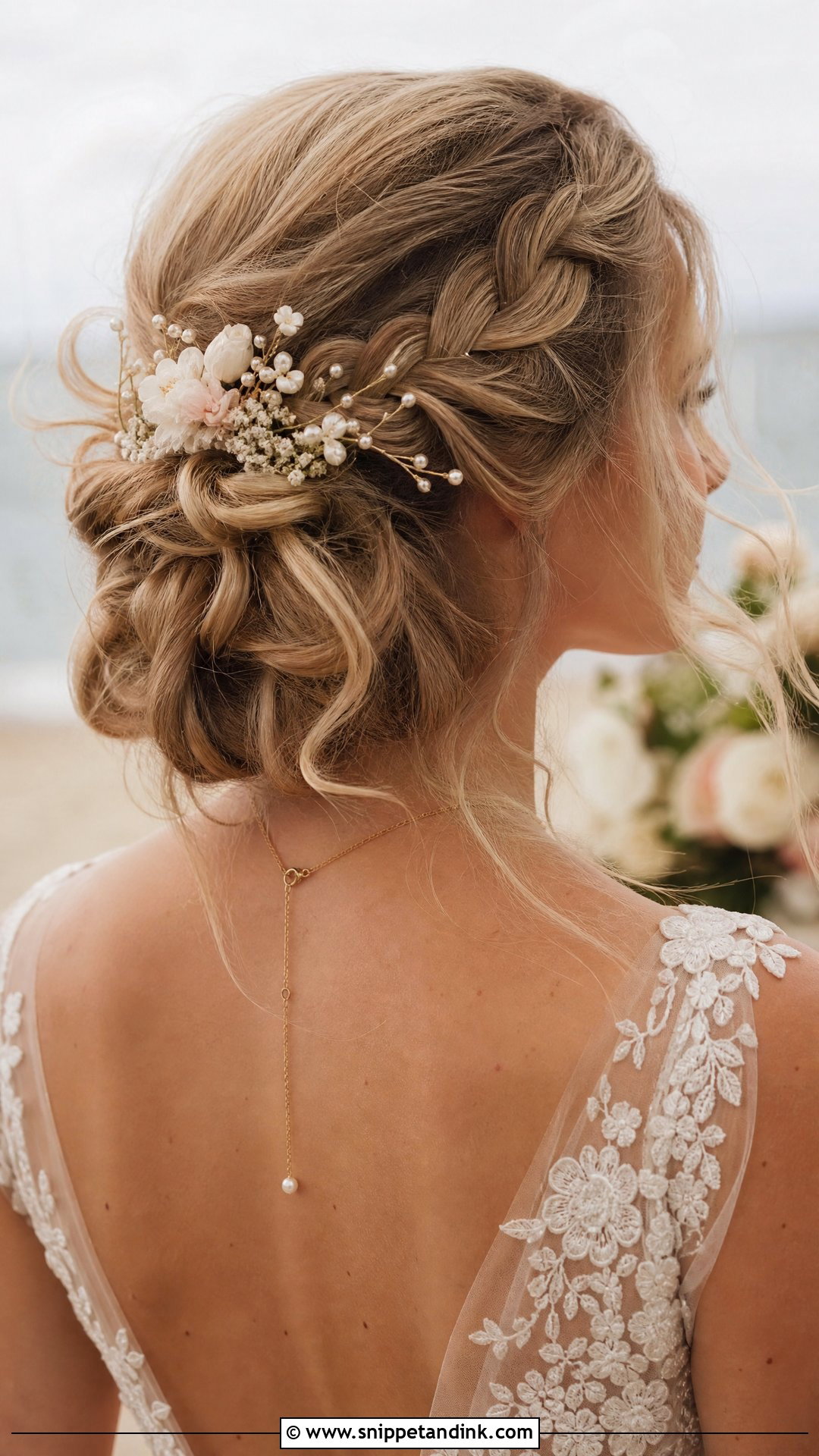 Messy Bun With Braid for Wedding - Snippet and Ink - 20 Messy Hairstyles for Wedding