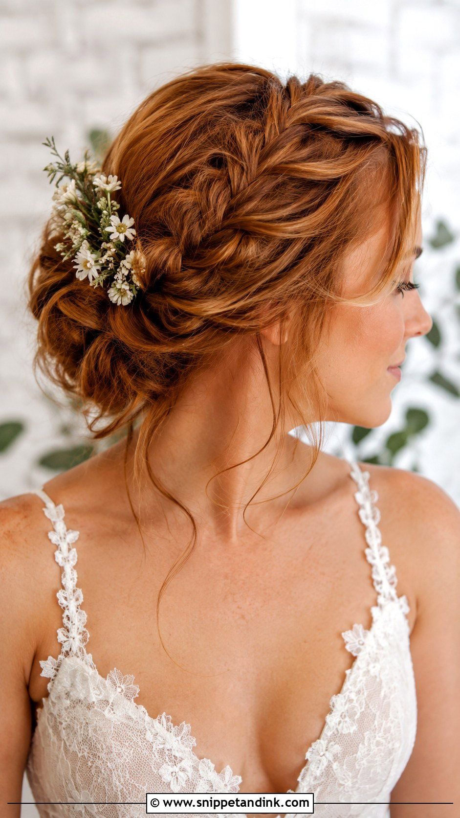 Messy Bun With Braid - Snippet and Ink - 25 Messy Bun Wedding Hair Ideas