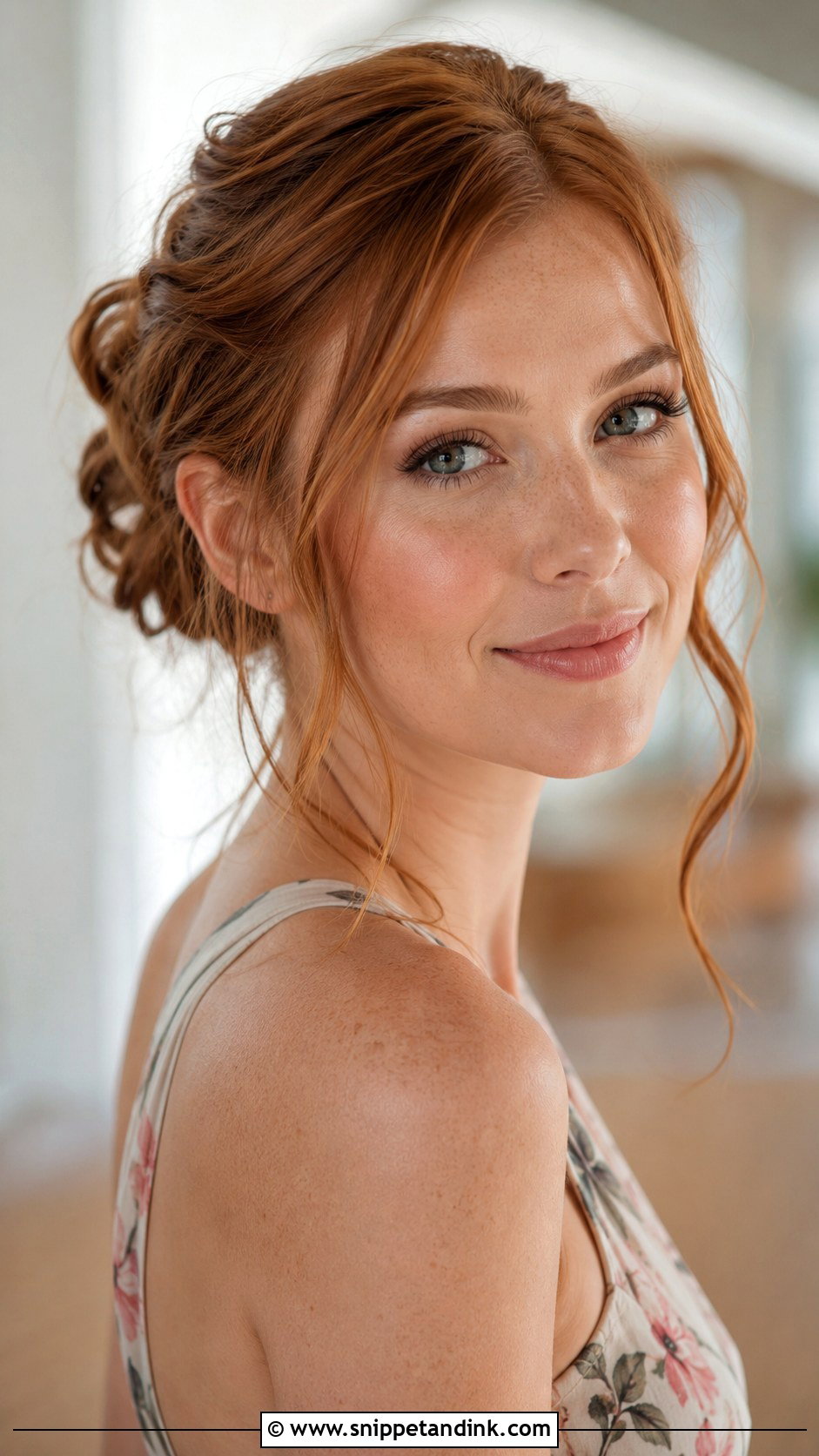 Messy Bun With Dewy Makeup - Snippet and Ink - 25 Bridesmaid Hair and Makeup Ideas