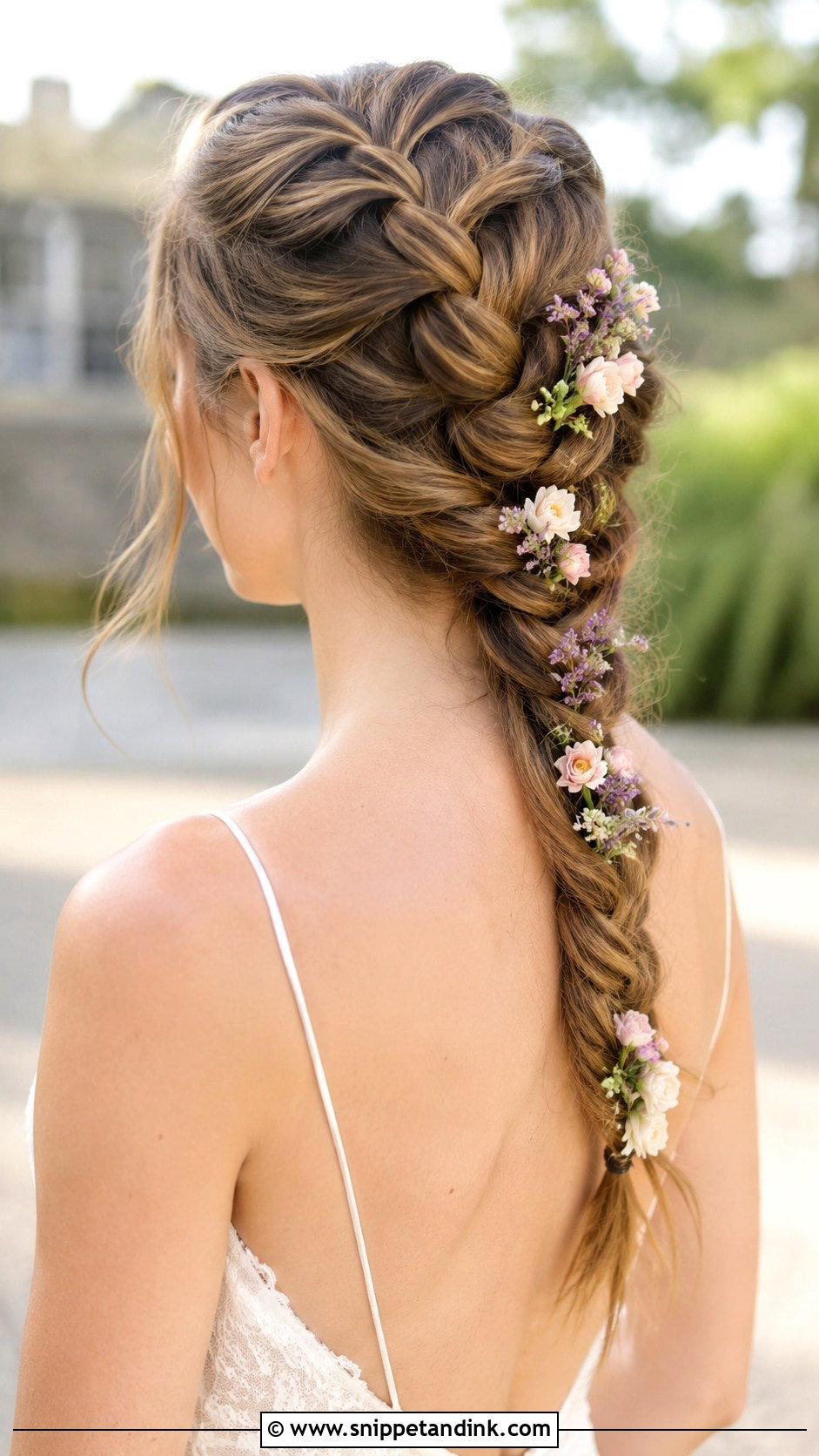 Messy Bun With Eucalyptus And Blooms - Snippet and Ink - 20 Bride Hair Flowers