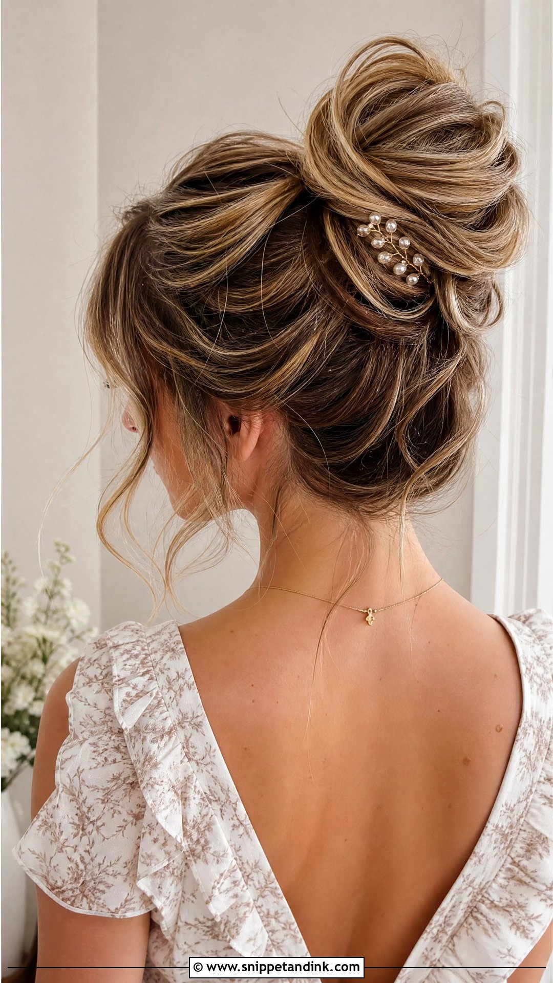 Messy Bun With Face Framing Pieces - Snippet and Ink - 20 Wedding Guest Hairstyles 2025