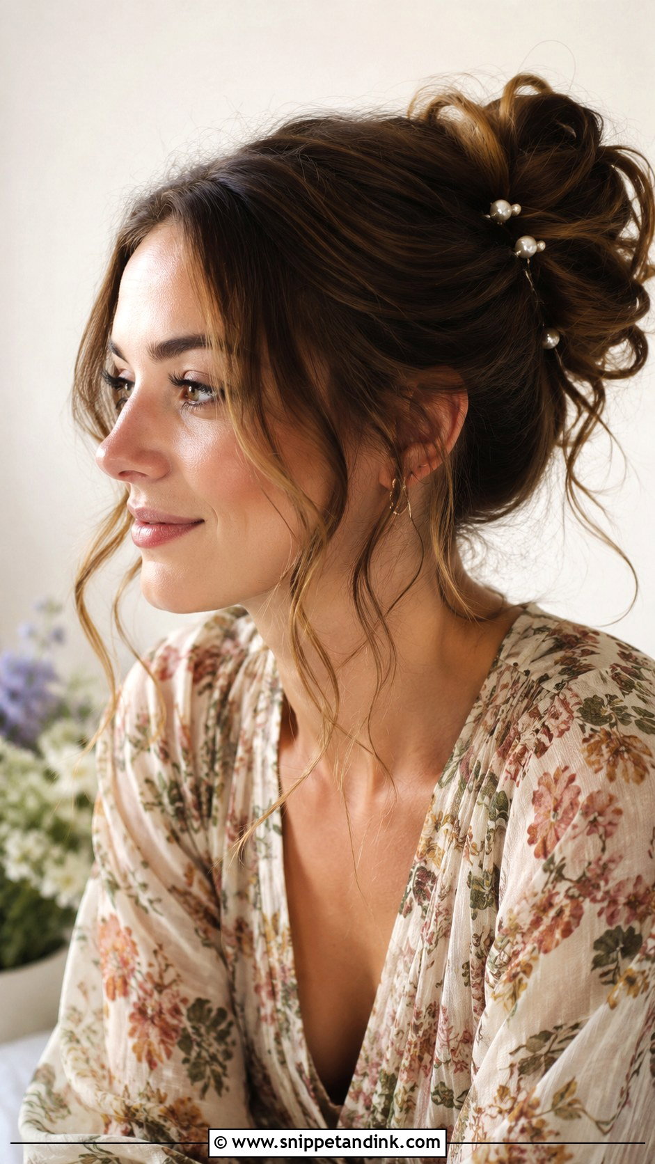 Messy Bun With Face Framing Pieces - Snippet and Ink - 25 Hair Styles for Wedding Party