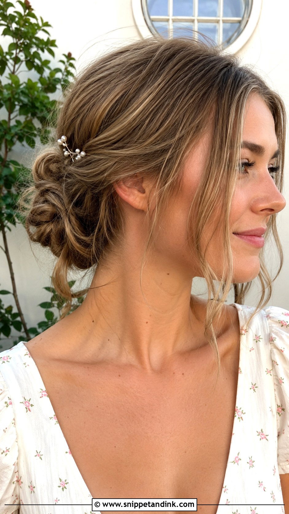 Messy Bun With Face Framing Pieces - Snippet and Ink - 25 Wedding Guest Hair Ideas