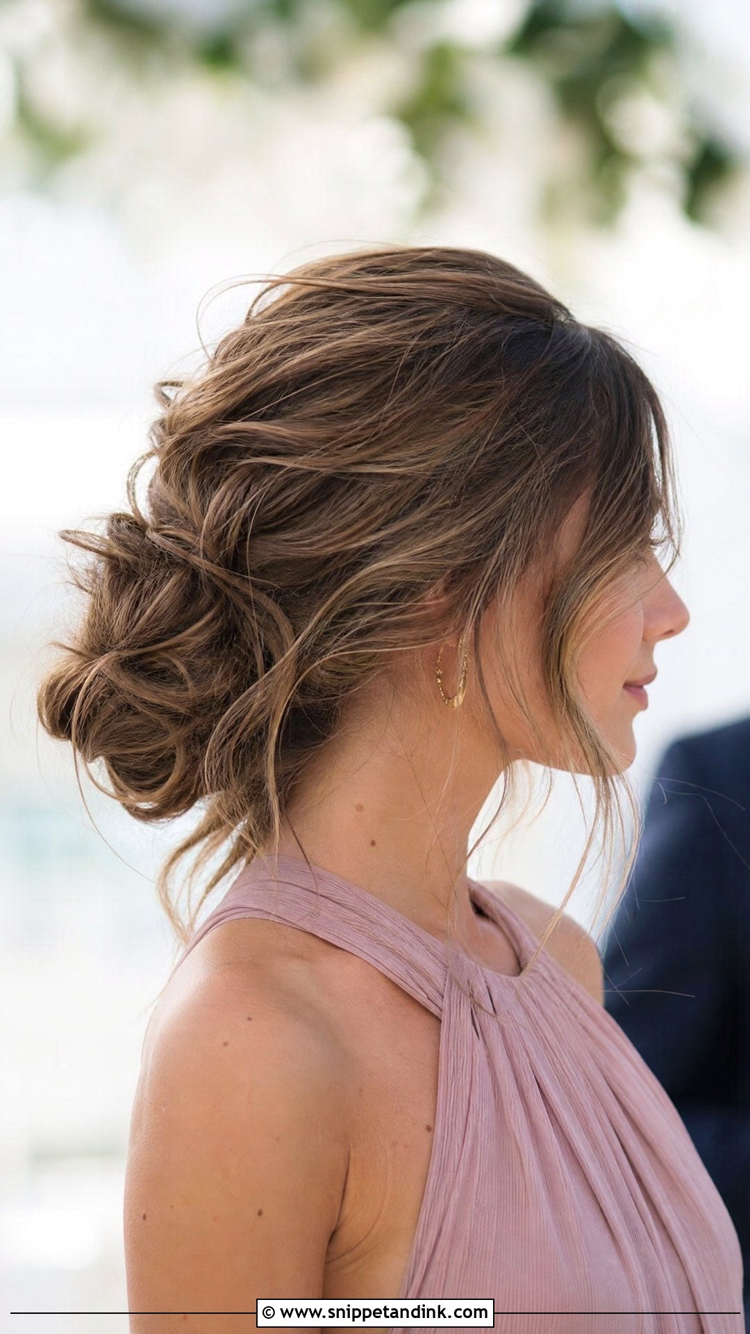 Messy Bun With Face Framing Pieces - Snippet and Ink - 30 Elegant Hairstyles for Wedding Guest