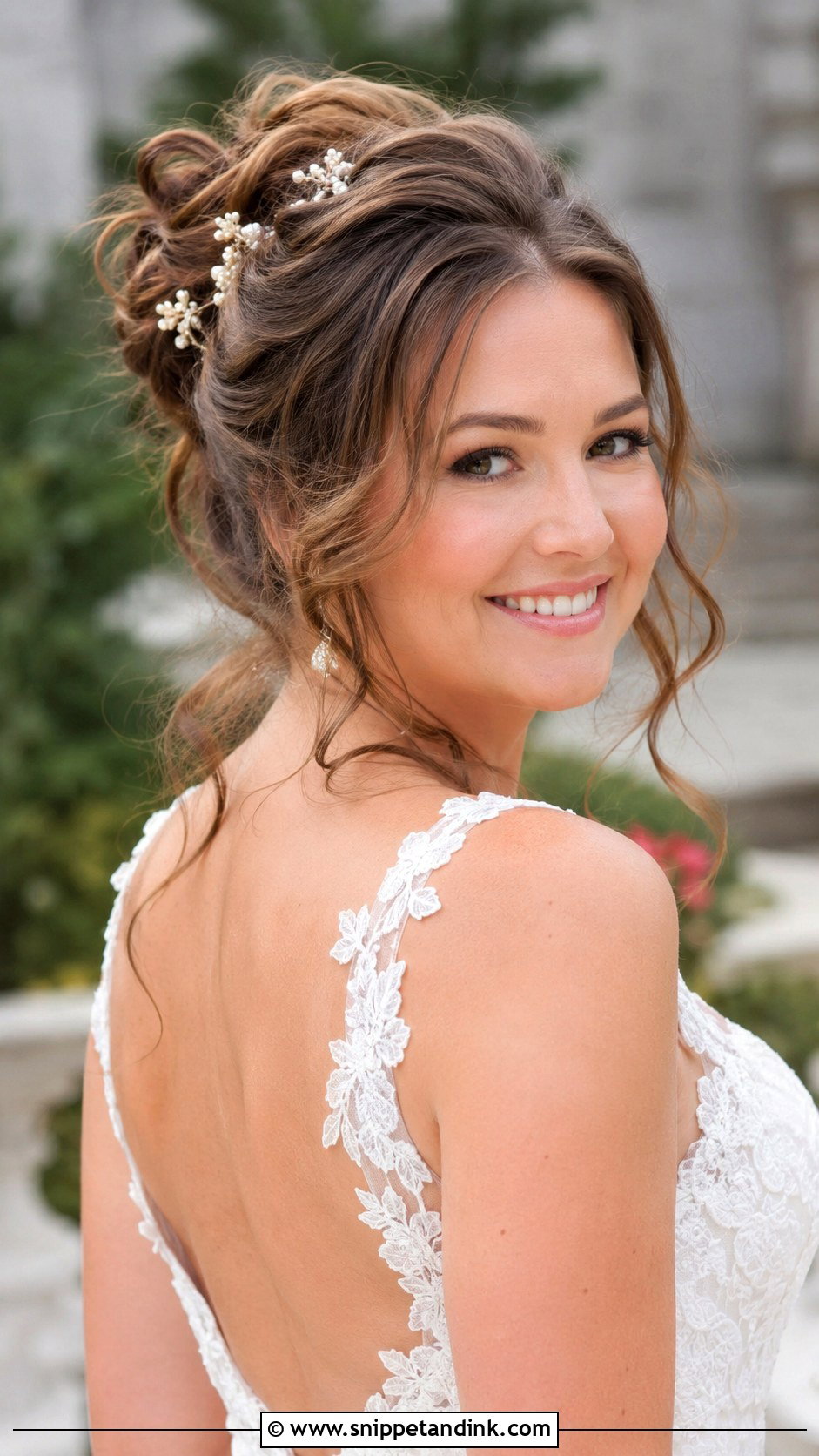 Messy Bun With Face Framing Tendrils - Snippet and Ink - 25 Round Face Hairstyles for Wedding