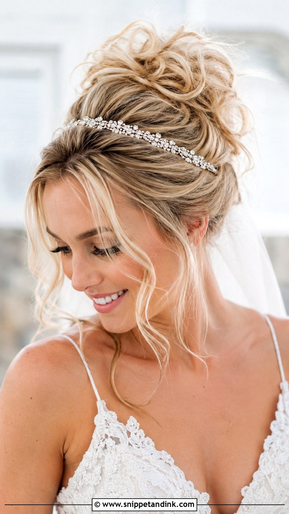 Messy Bun With Headband - Snippet and Ink - 20 Messi Bun Hairstyles for Wedding