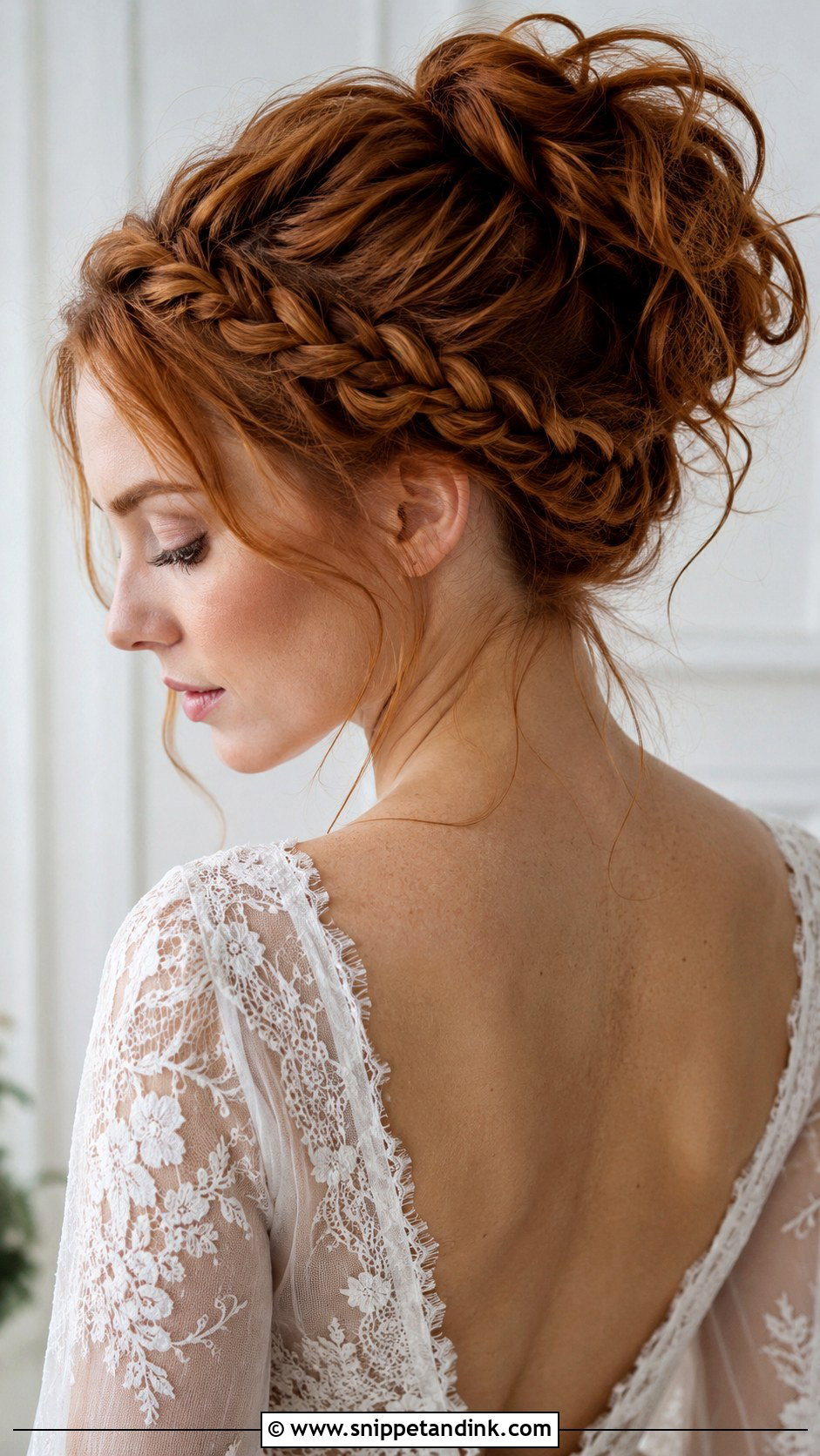 Messy Bun With Loose Curls - Snippet and Ink - 25 Messy Bun for Wedding Ideas