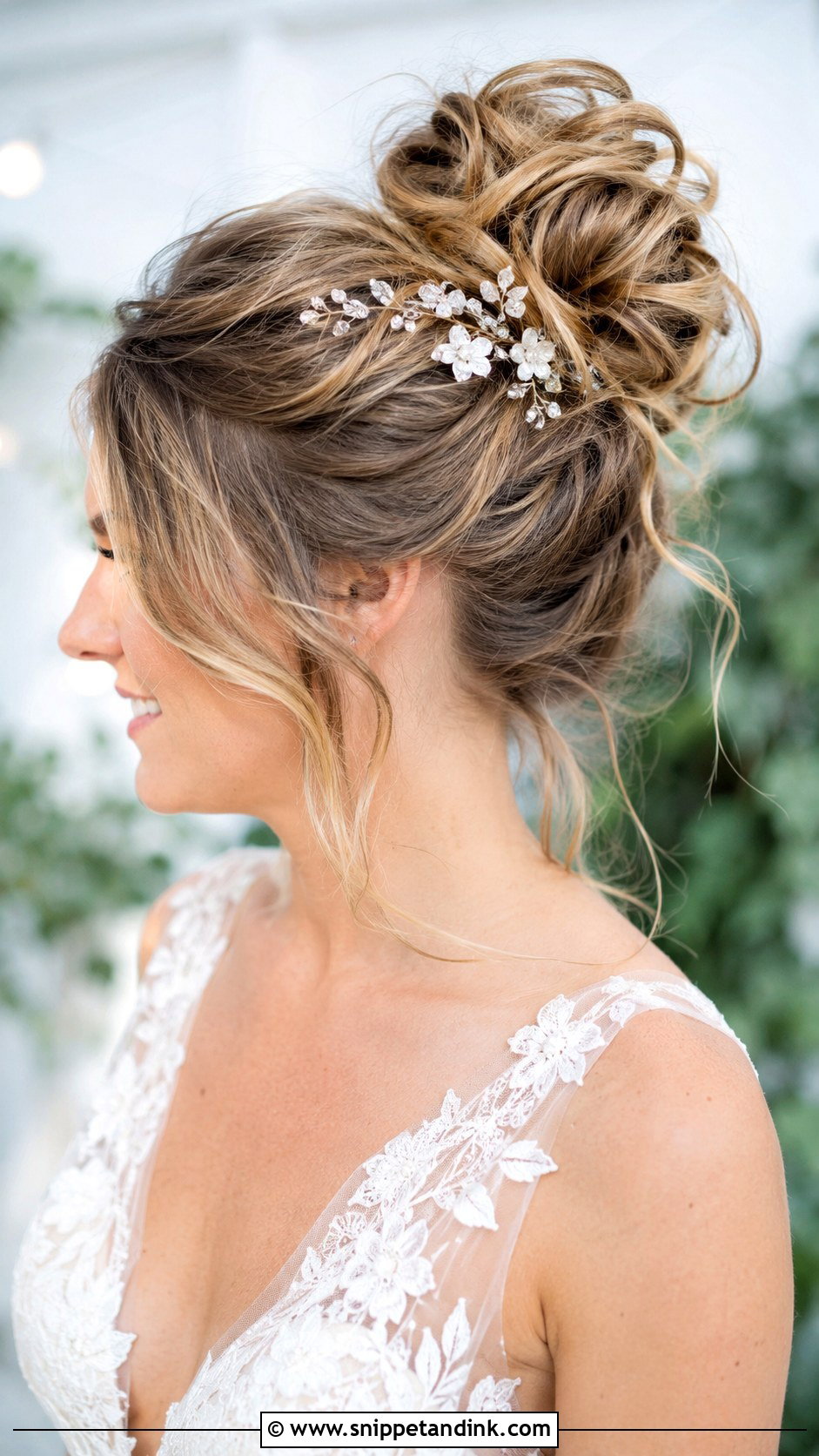 Messy Bun With Loose Strands - Snippet and Ink - 30 Hairstyles for Marriage