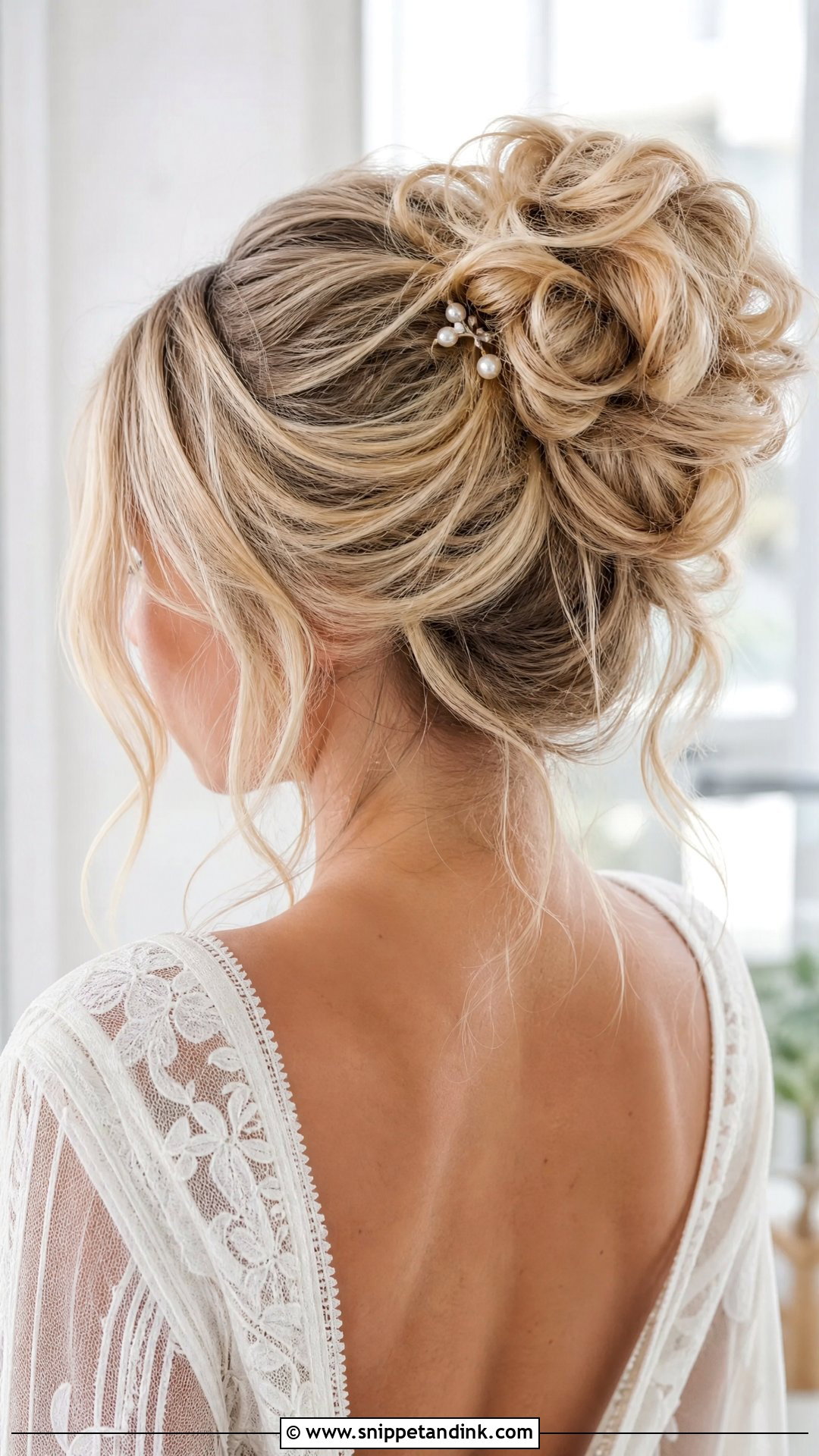 Messy Bun With Loose Strands - Snippet and Ink - 20 Wedding Hairstyles Fine Hair