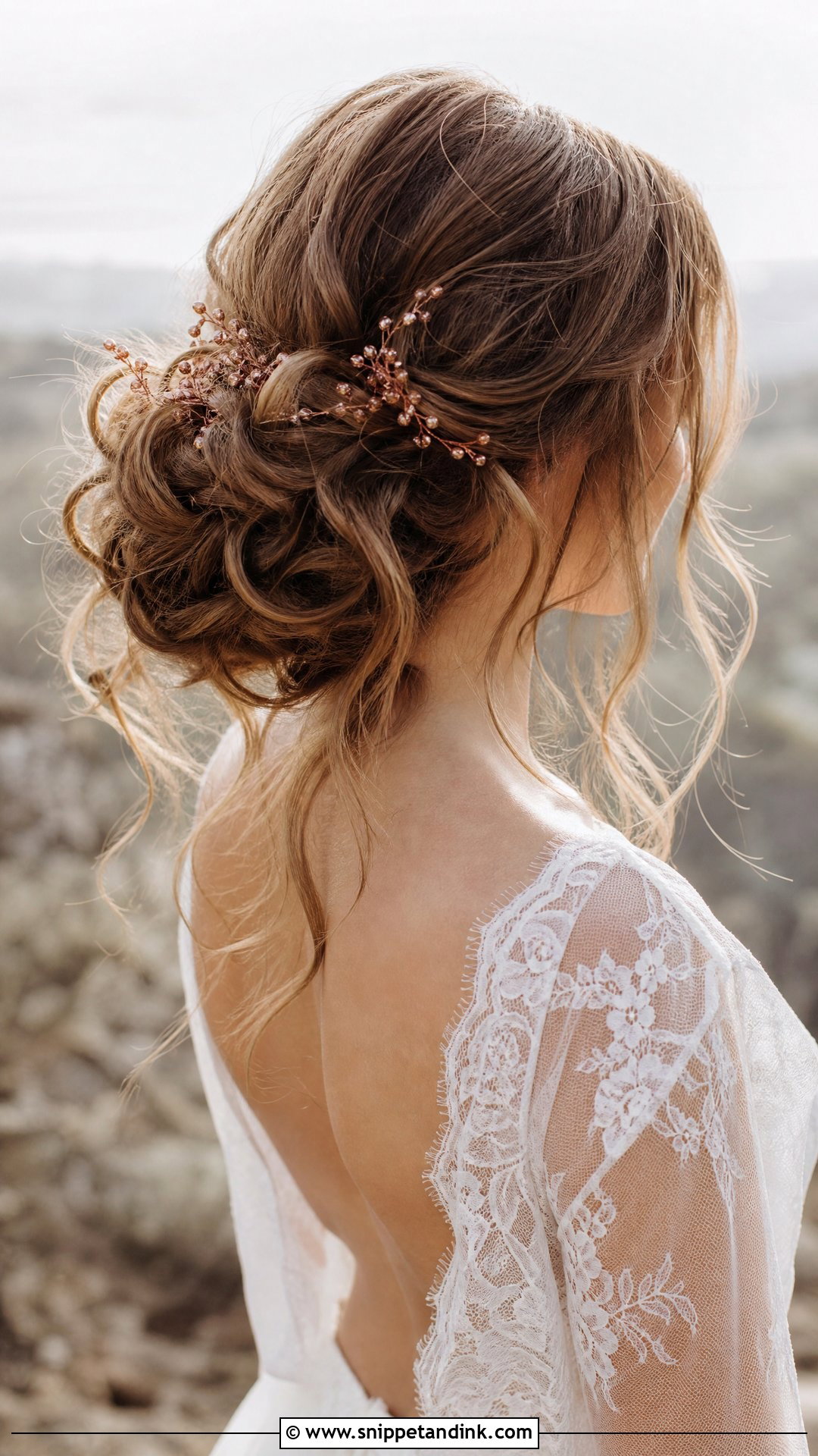 Messy Bun With Loose Tendrils - Snippet and Ink - 20 Fall Wedding Hairstyles