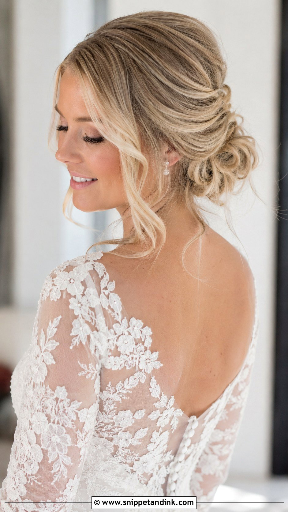 Messy Bun With Pearls - Snippet and Ink - 25 Messy Bun for Wedding Ideas