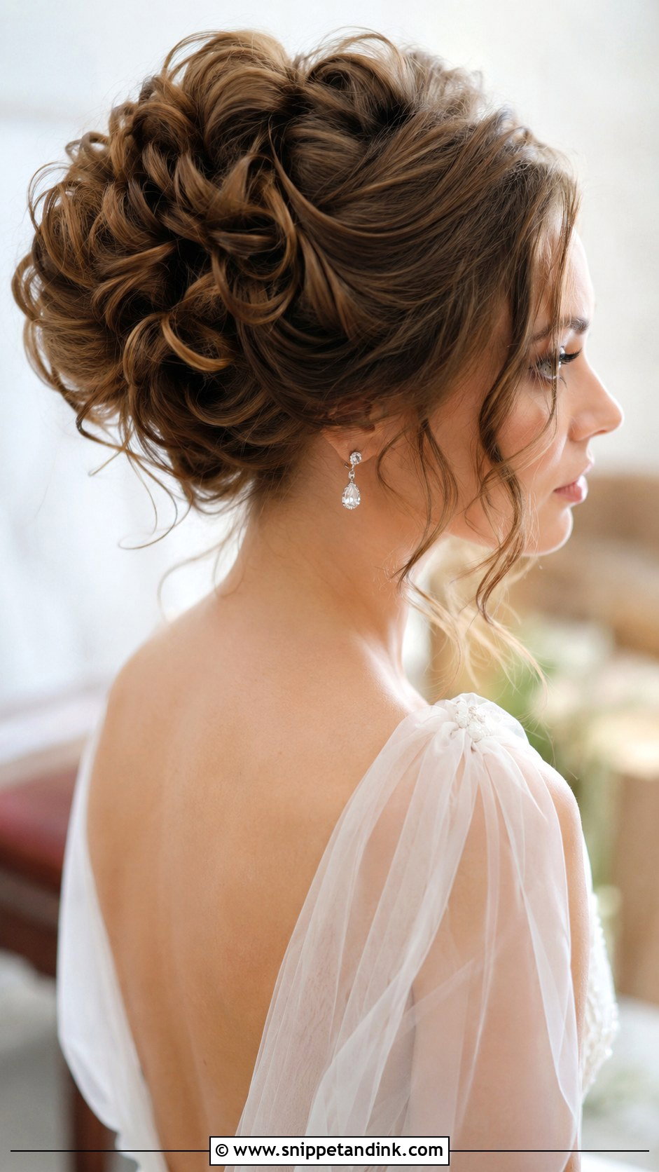 Messy Bun With Pinned Curls - Snippet and Ink - 25 Messy Bun Wedding Hair Ideas
