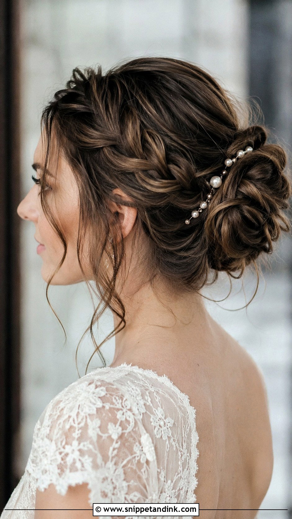 Messy Bun With Side Braid - Snippet and Ink - 20 Messy Bun Wedding Hairstyles