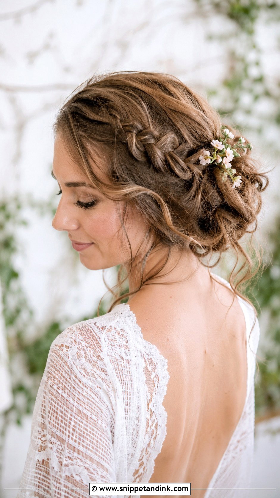 Messy Bun With Side Braid - Snippet and Ink - 25 Messy Bun Hairstyles for Wedding