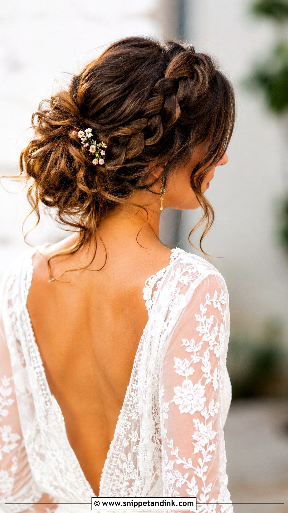 Messy Bun With Side Braid - Snippet and Ink - 20 Bridal Messy Bun Hairstyles
